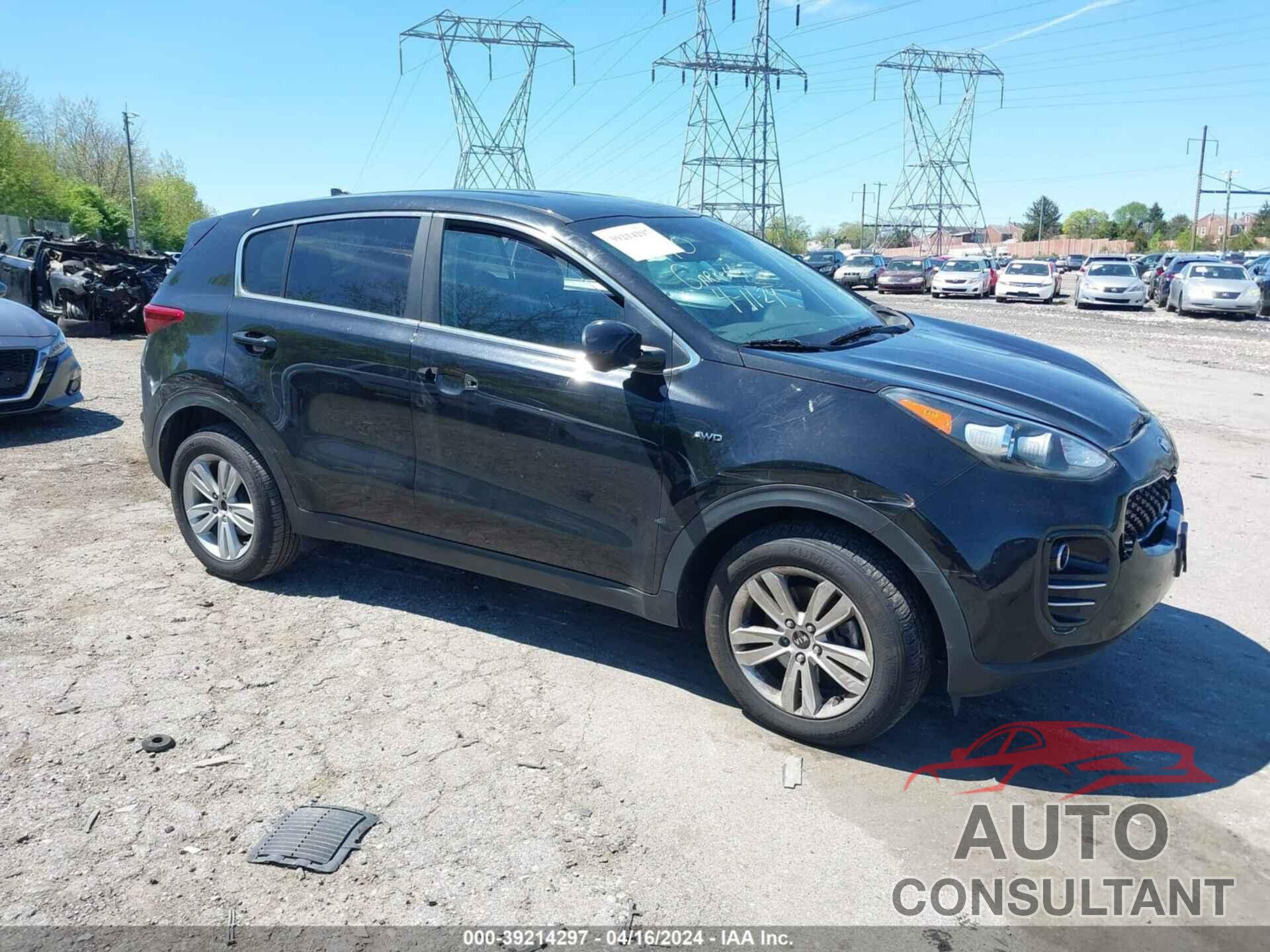 KIA SPORTAGE 2017 - KNDPMCAC5H7290462