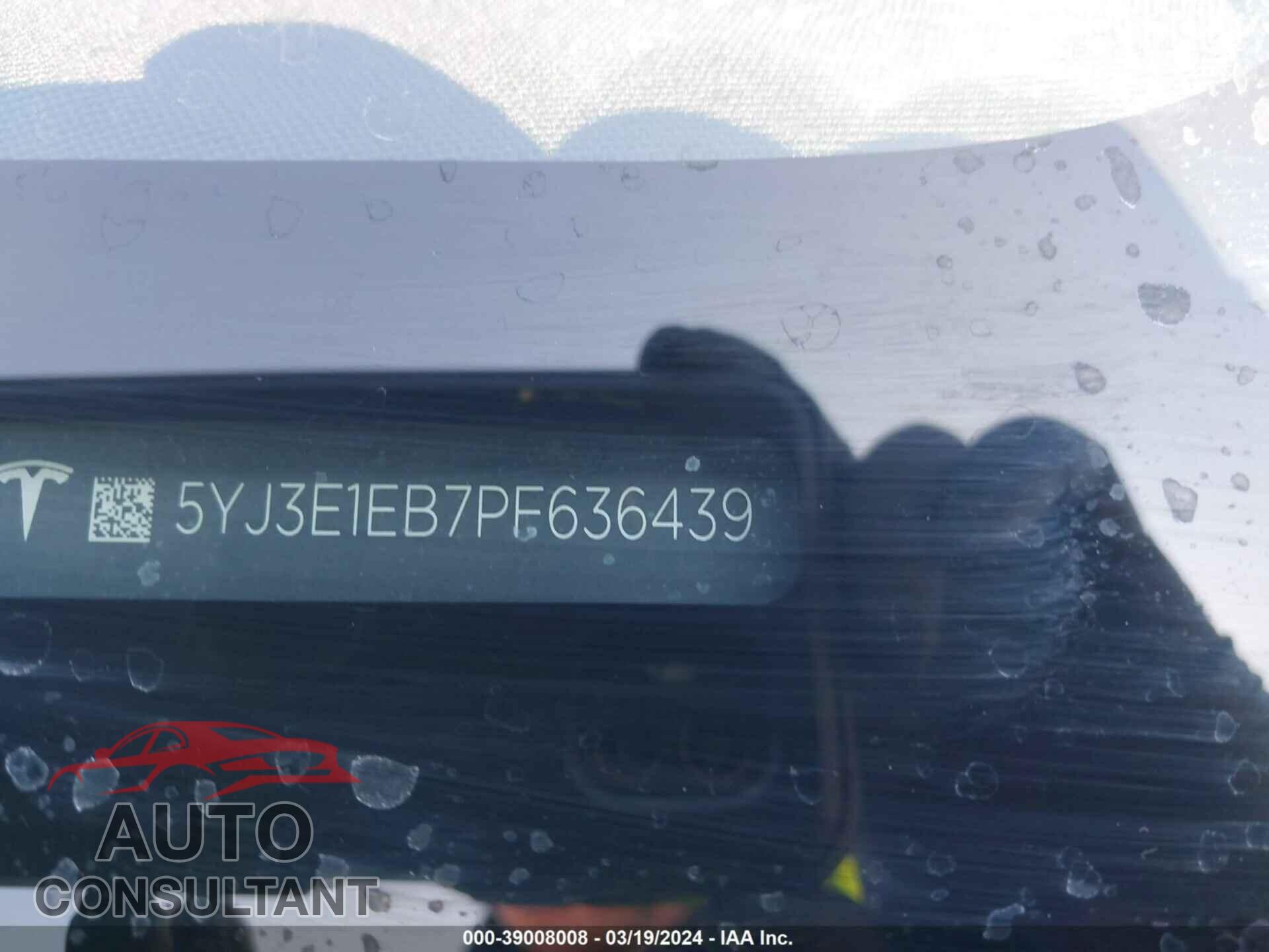 TESLA MODEL 3 2023 - 5YJ3E1EB7PF636439