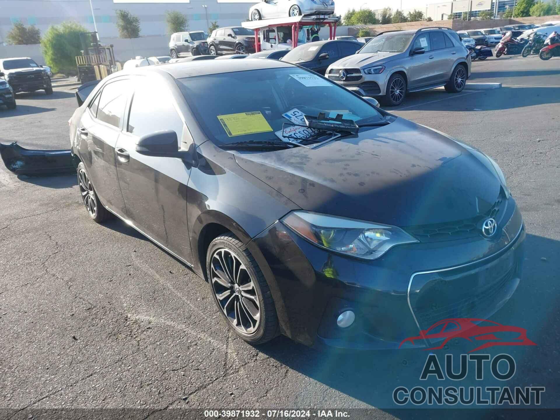 TOYOTA COROLLA 2016 - 5YFBURHEXGP399968
