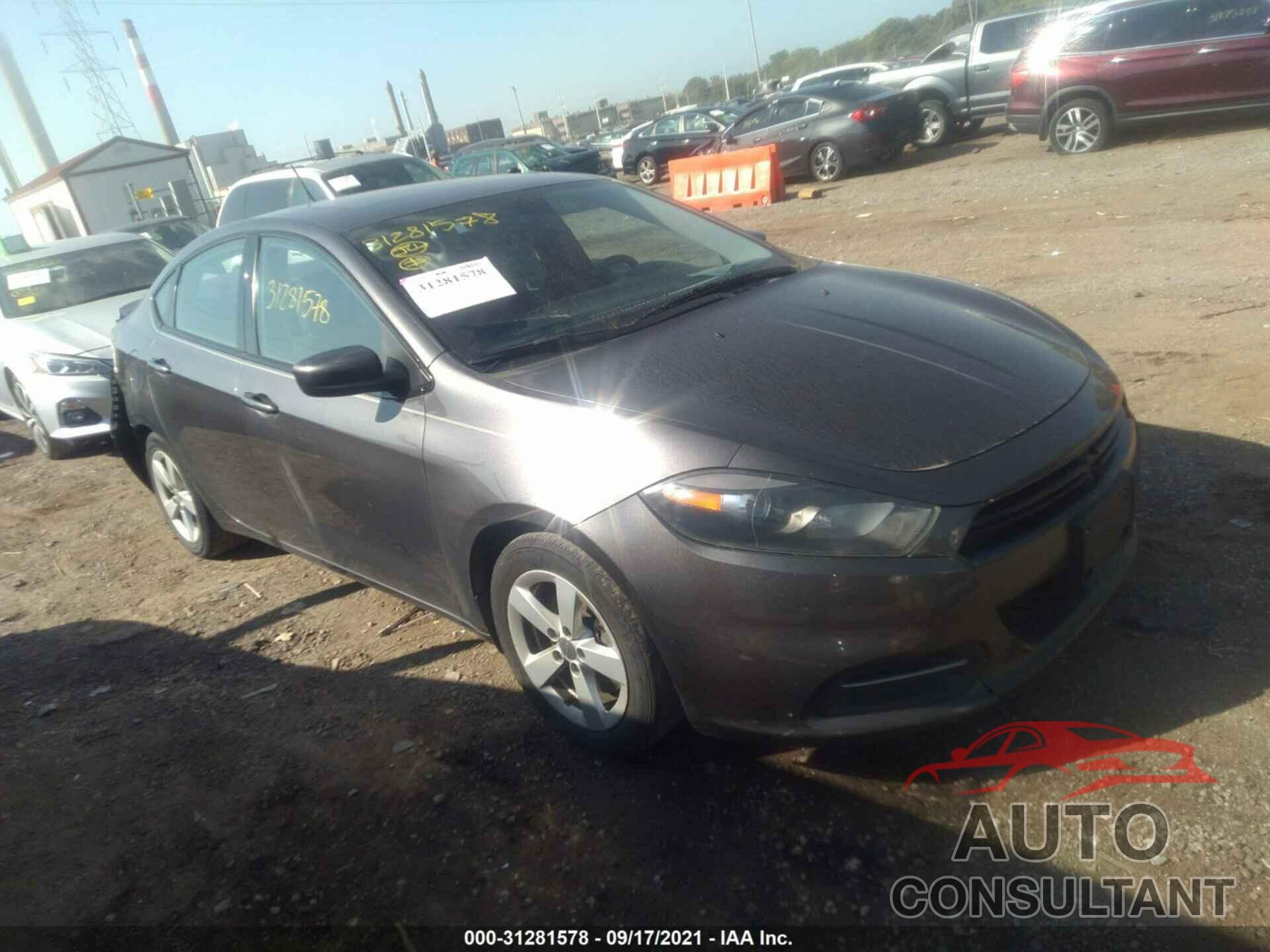 DODGE DART 2016 - 1C3CDFBB9GD565342