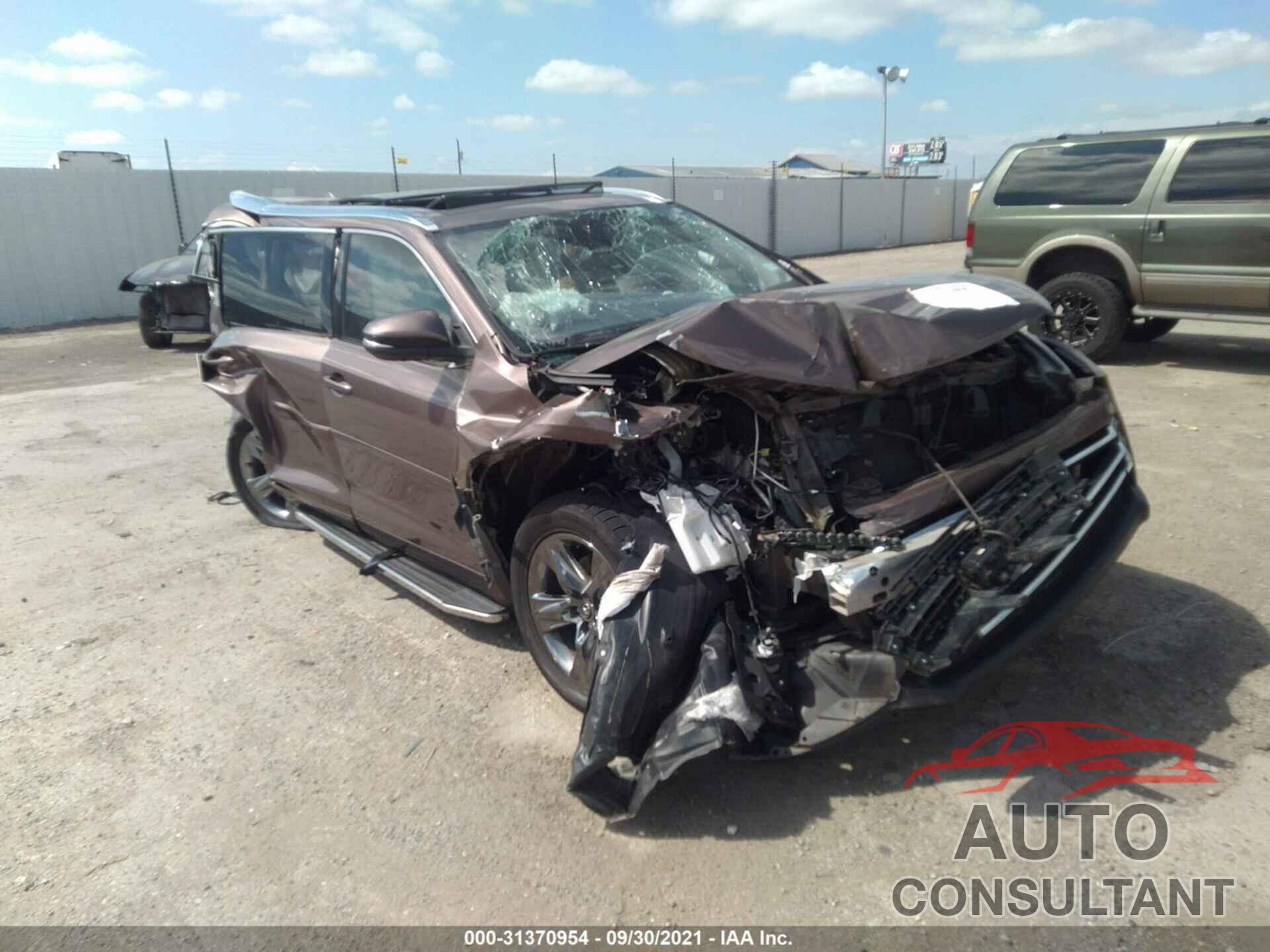 TOYOTA HIGHLANDER 2017 - 5TDYZRFH1HS209539