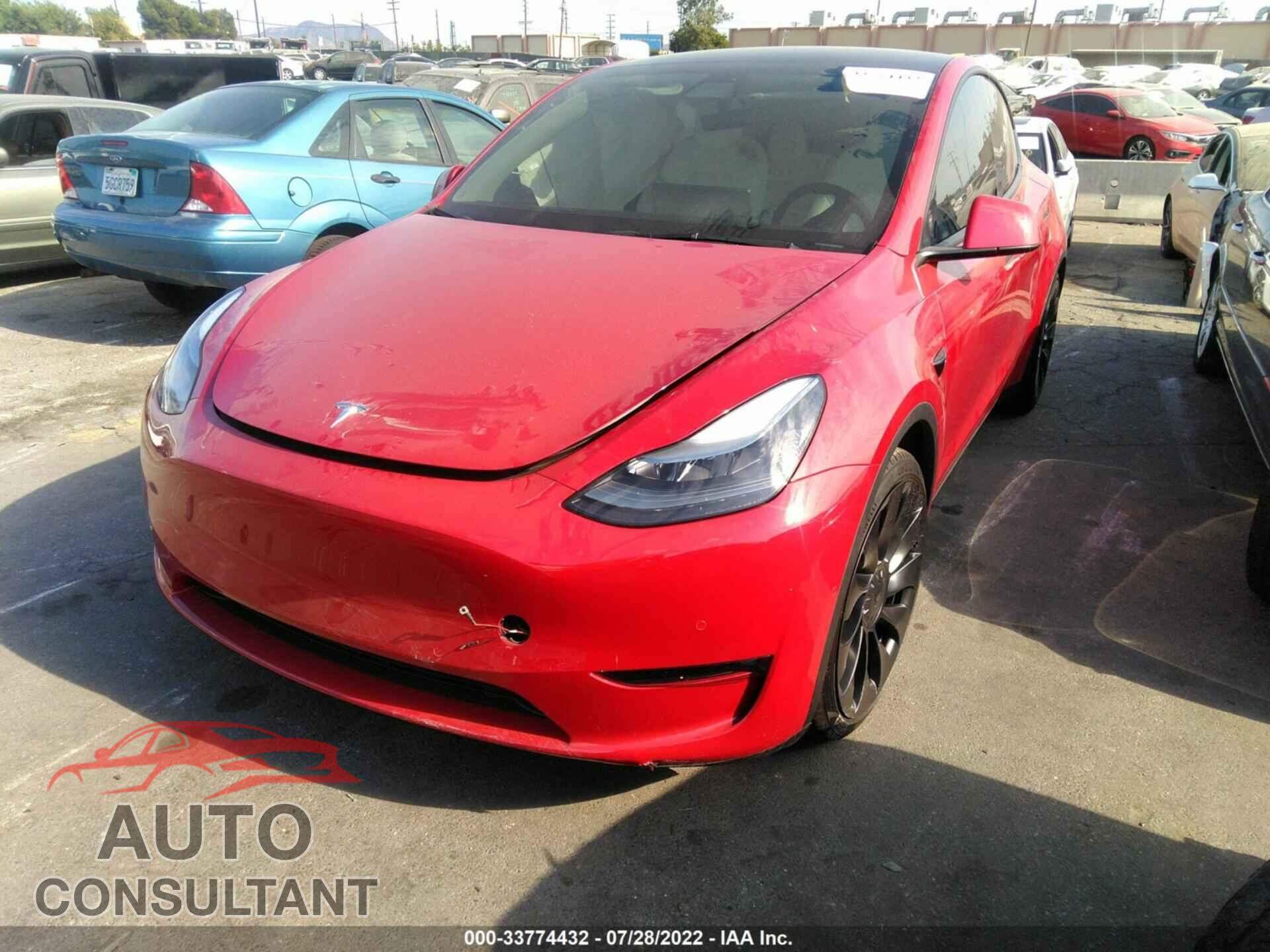 TESLA MODEL Y 2022 - 7SAYGDEF7NF393588