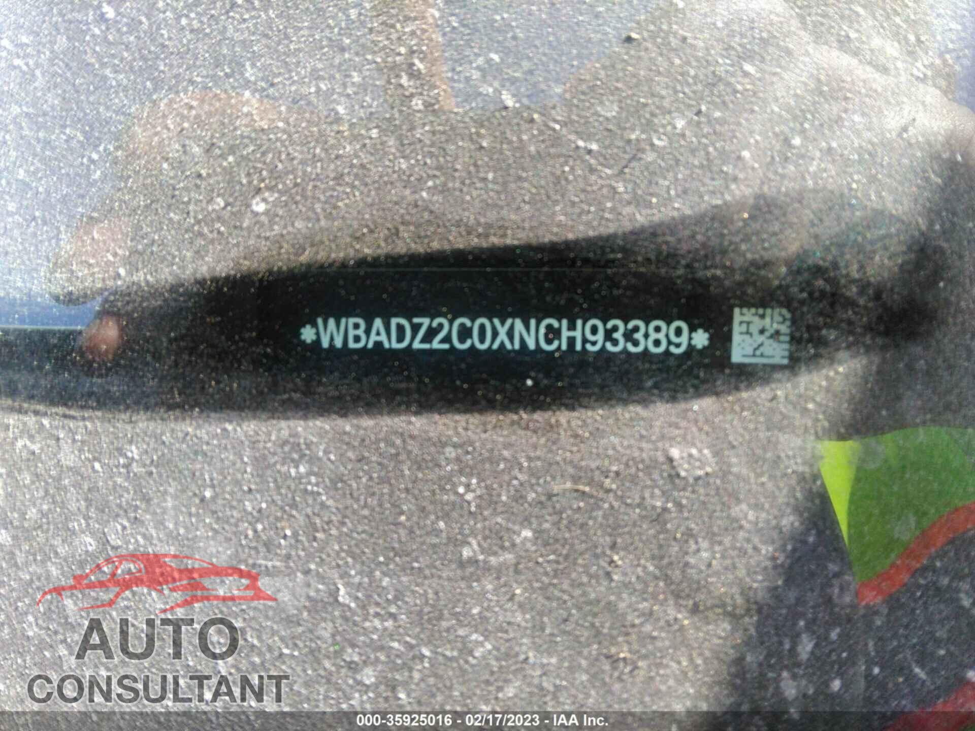 BMW 8 SERIES 2022 - WBADZ2C0XNCH93389