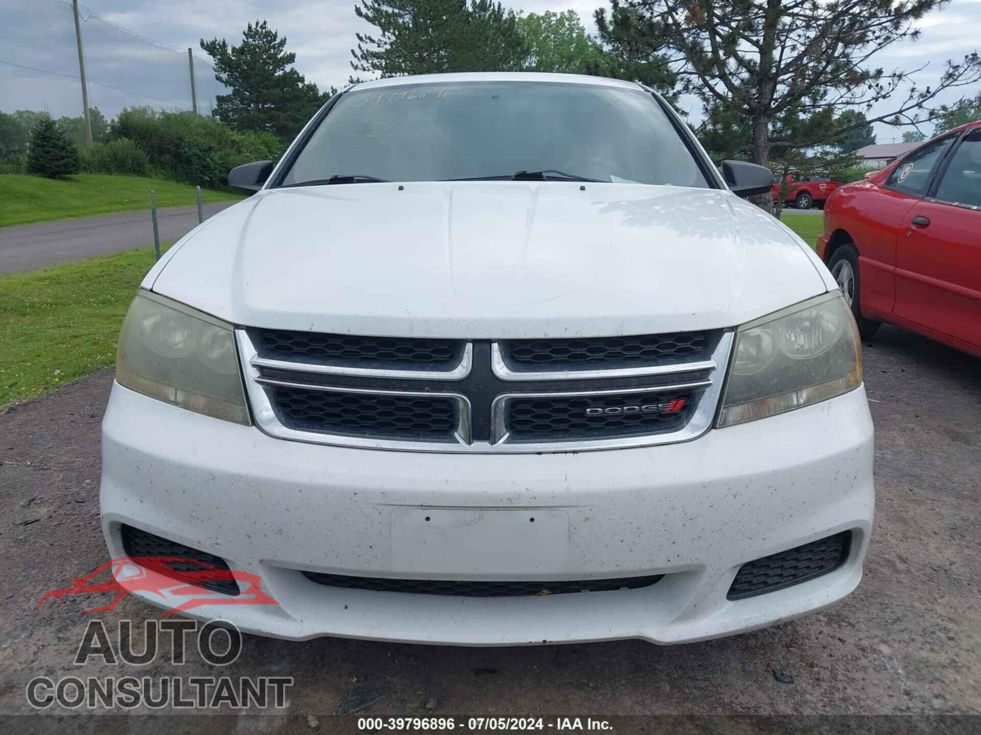 DODGE AVENGER 2012 - 1C3CDZAG4CN309256