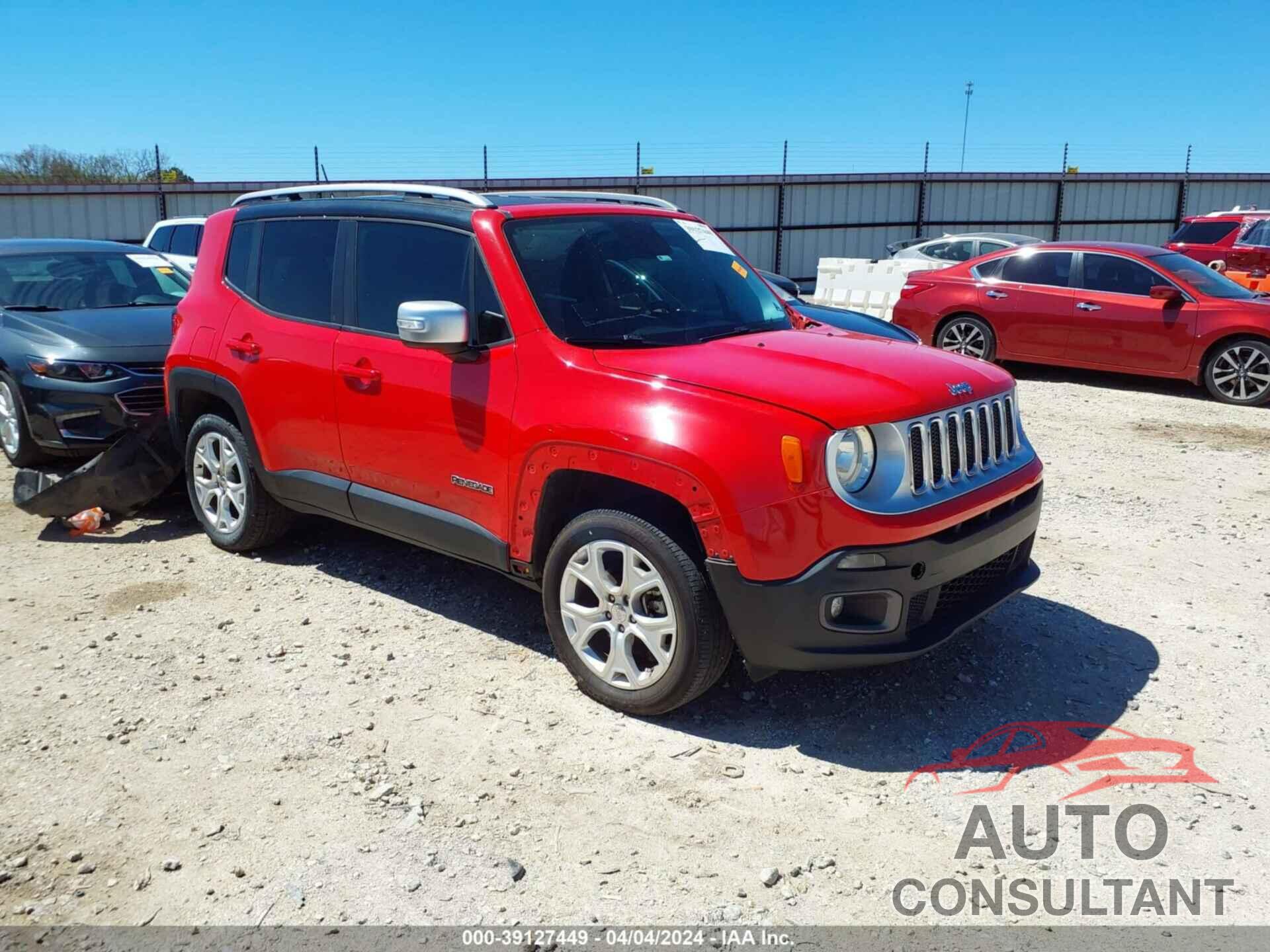 JEEP RENEGADE 2016 - ZACCJBDT3GPD35610