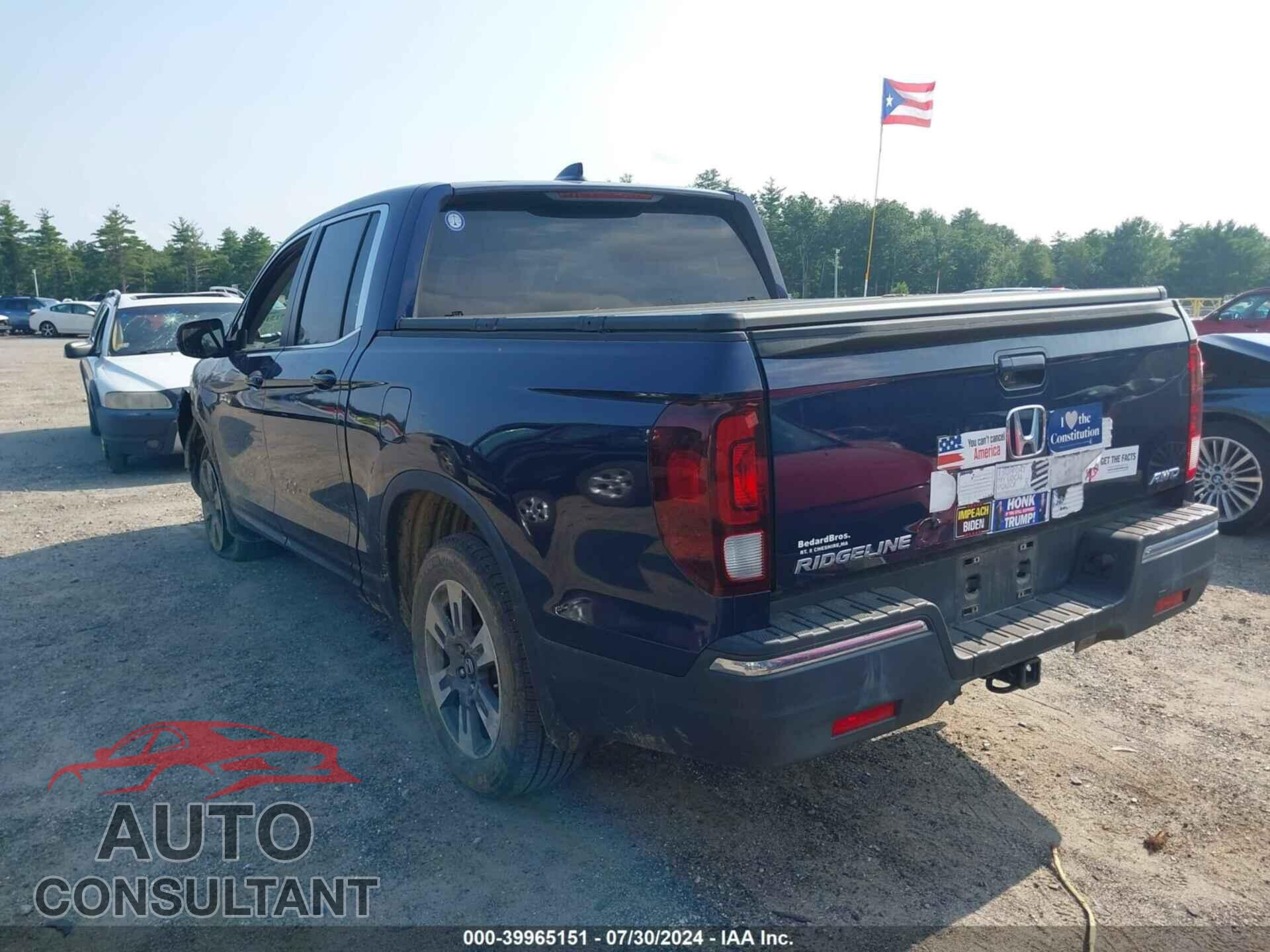 HONDA RIDGELINE 2017 - 5FPYK3F59HB033651