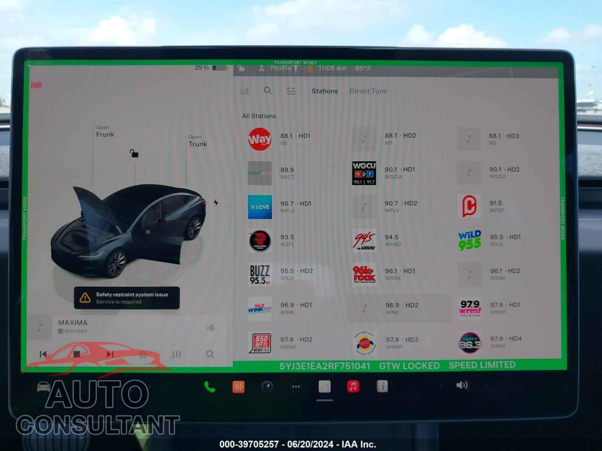 TESLA MODEL 3 2024 - 5YJ3E1EA2RF751041