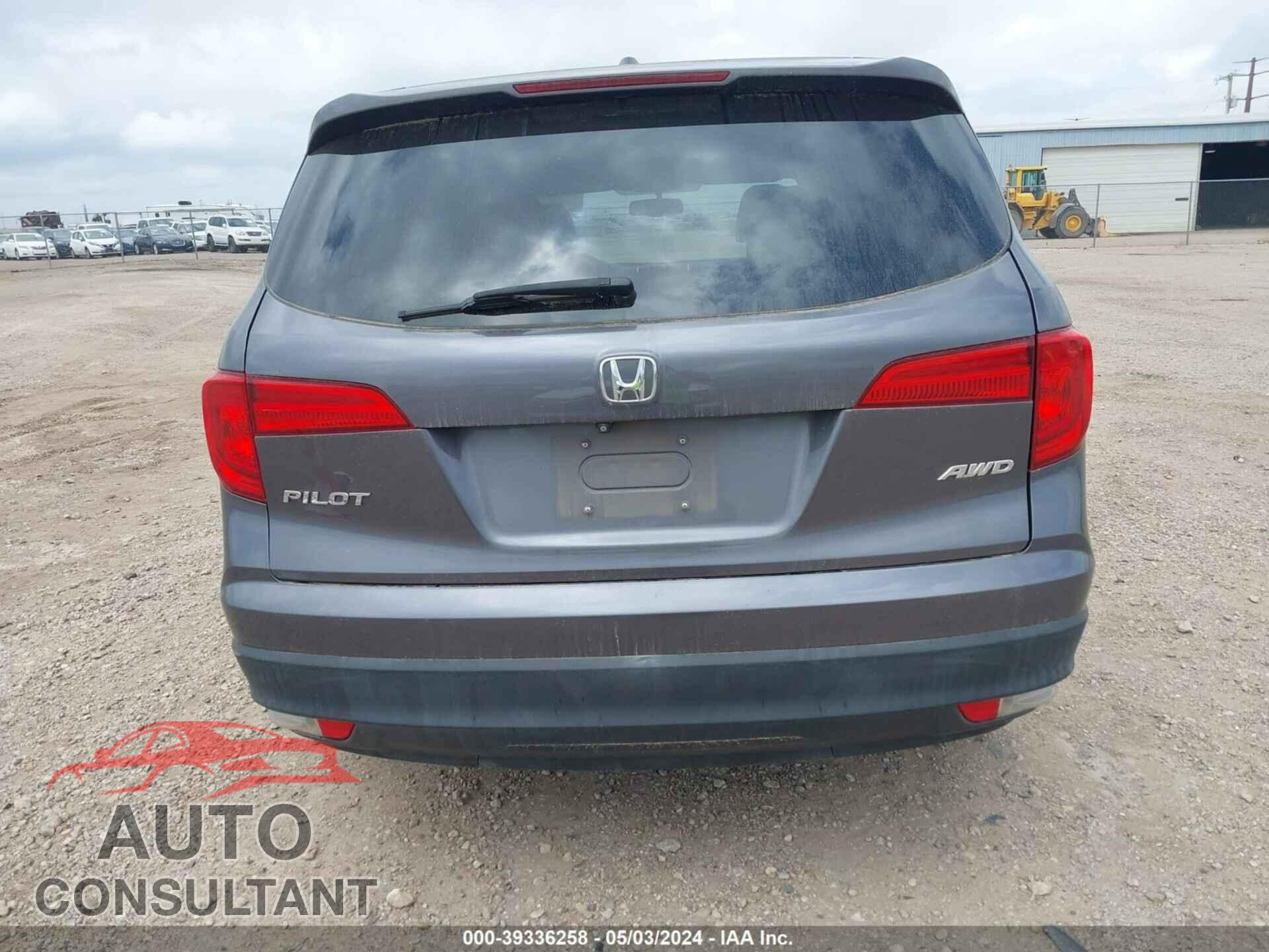 HONDA PILOT 2016 - 5FNYF6H80GB027645