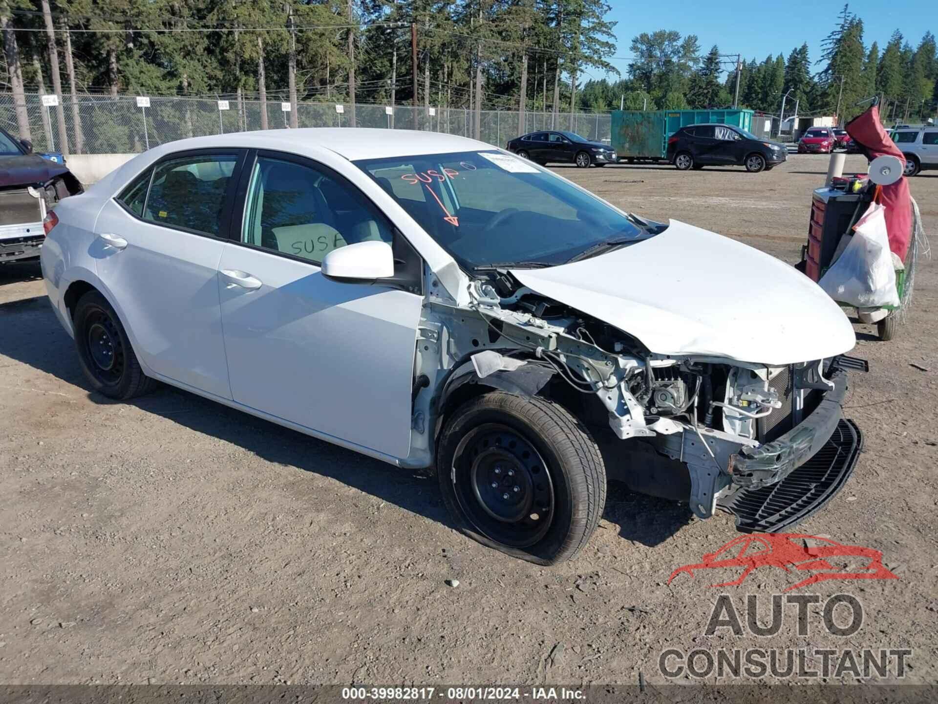 TOYOTA COROLLA 2016 - 2T1BURHEXGC692561