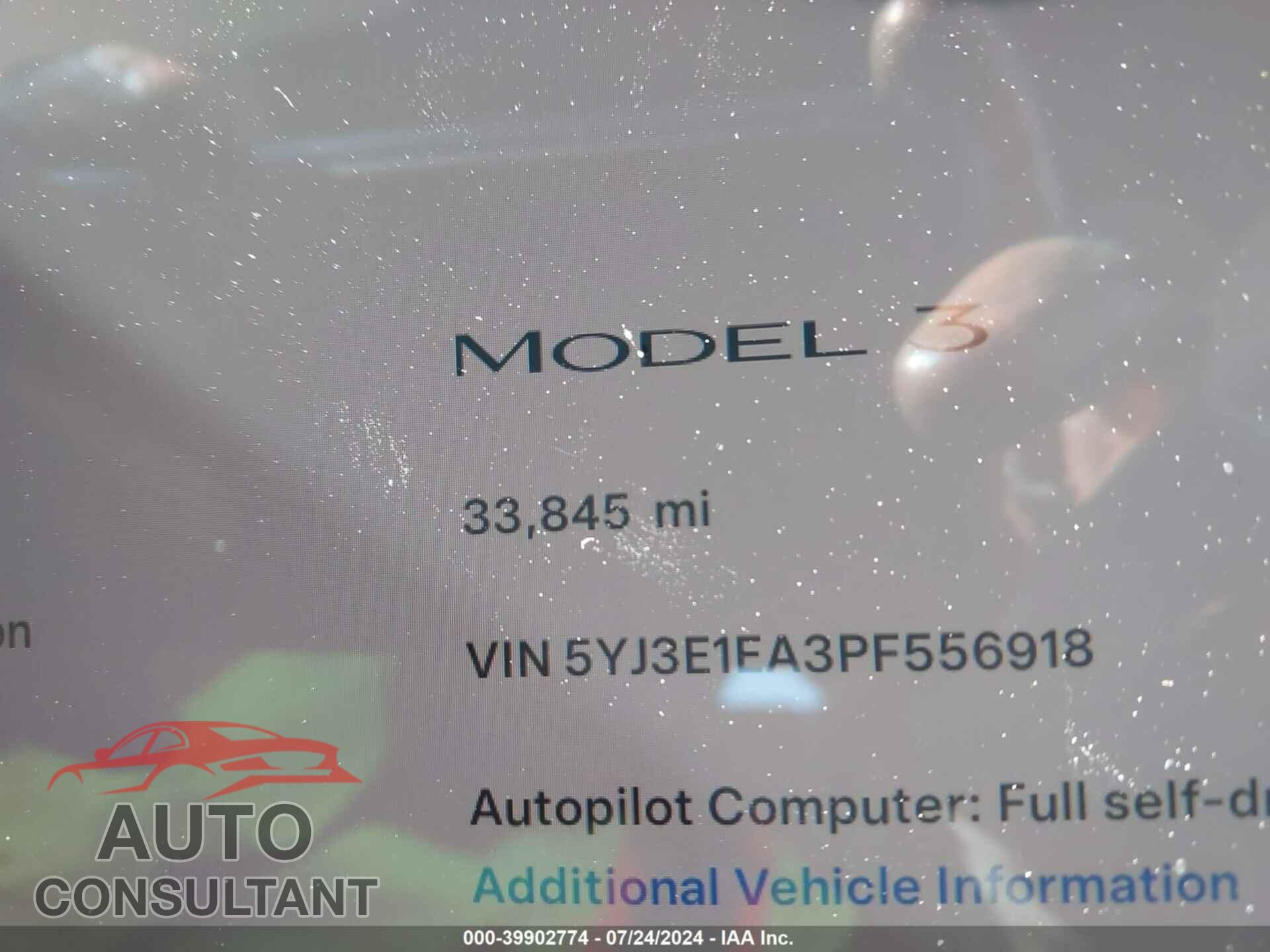 TESLA MODEL 3 2023 - 5YJ3E1EA3PF556918