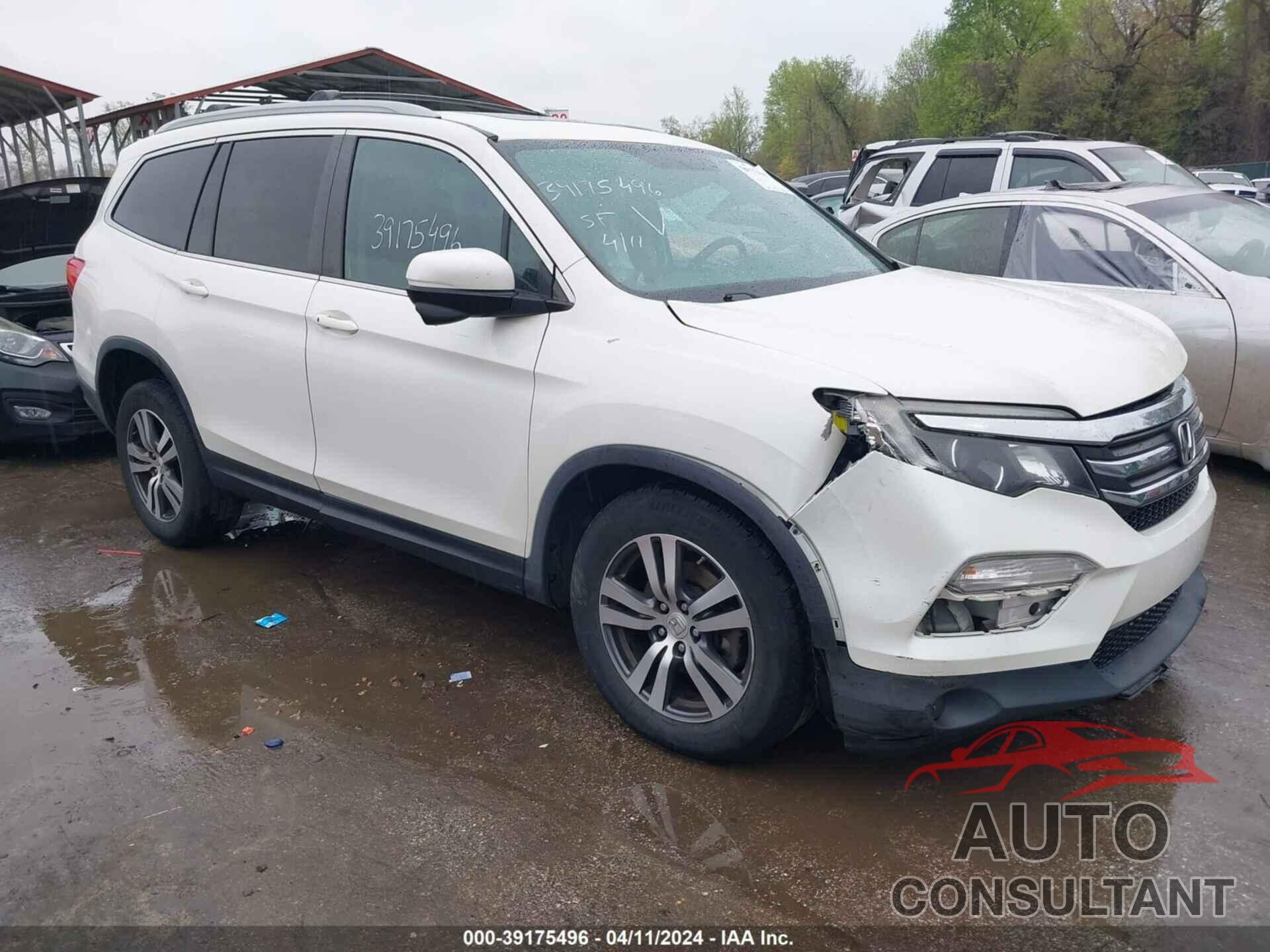 HONDA PILOT 2016 - 5FNYF6H7XGB026137