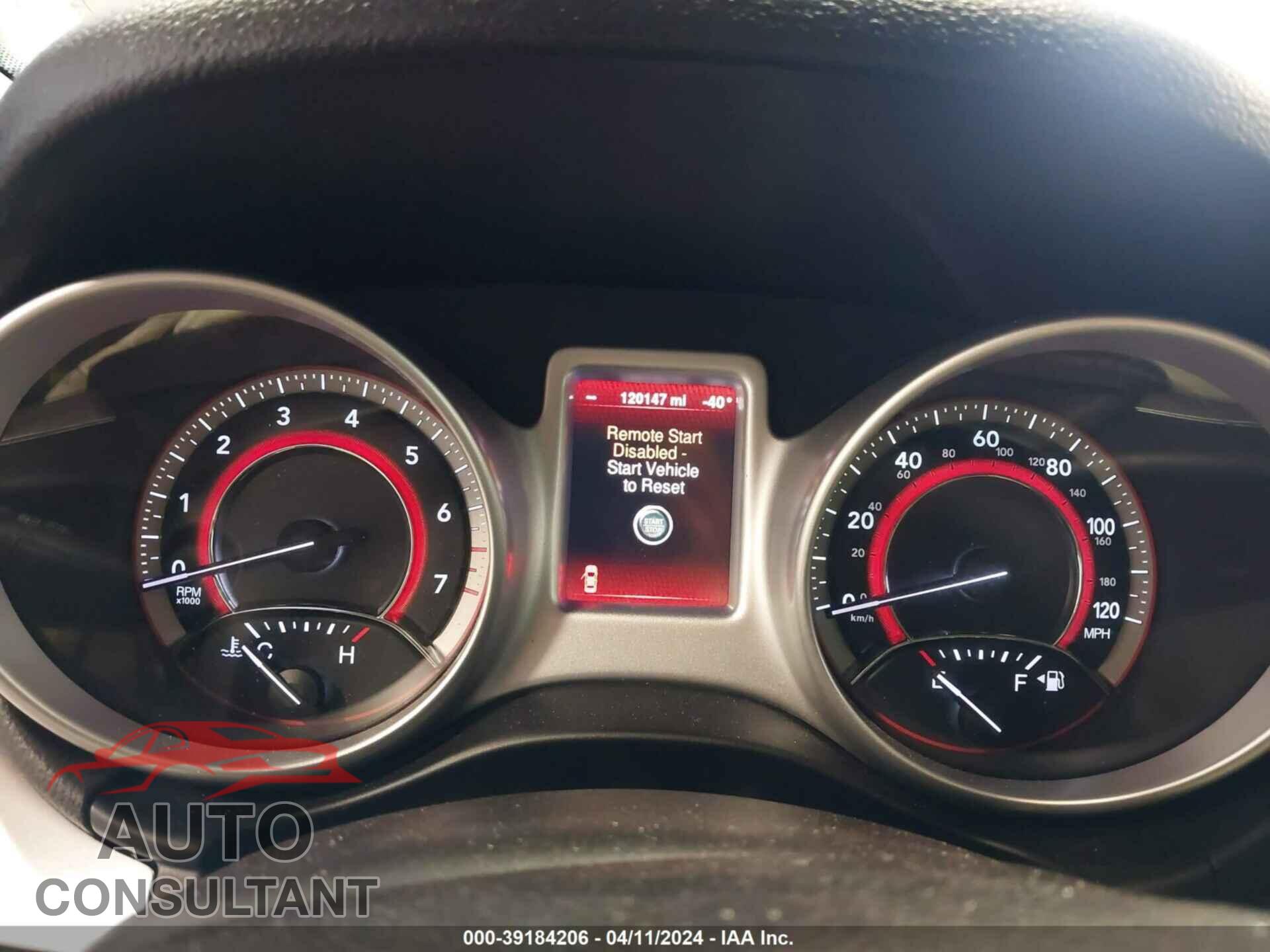 DODGE JOURNEY 2013 - 3C4PDCBG4DT720912