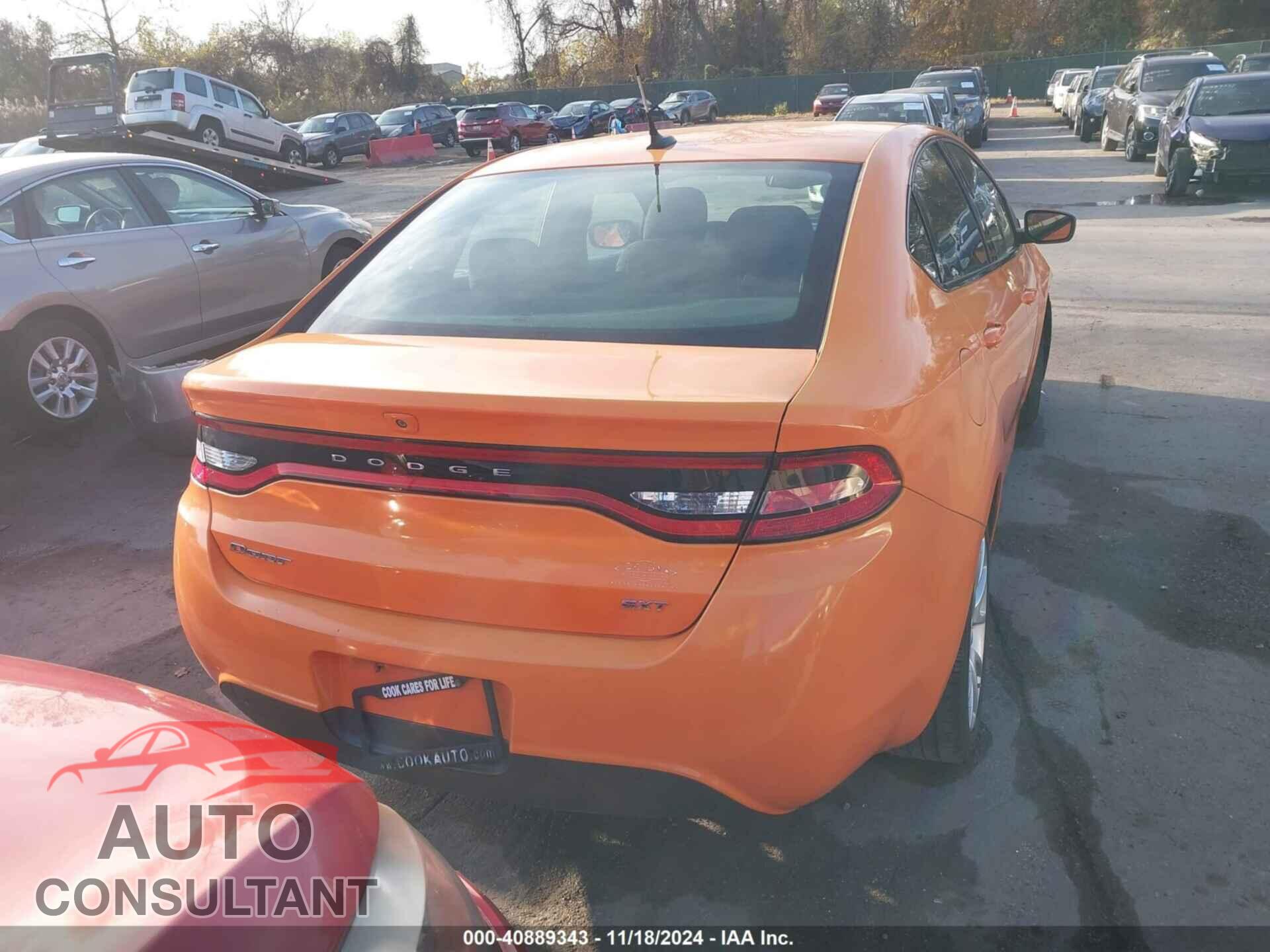 DODGE DART 2013 - 1C3CDFBA6DD331453