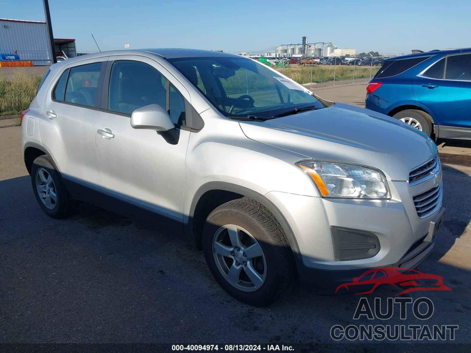 CHEVROLET TRAX 2016 - 3GNCJNSB3GL184327