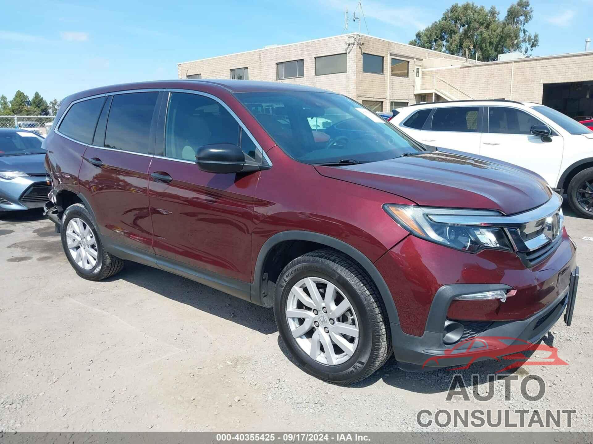 HONDA PILOT 2019 - 5FNYF6H19KB009480