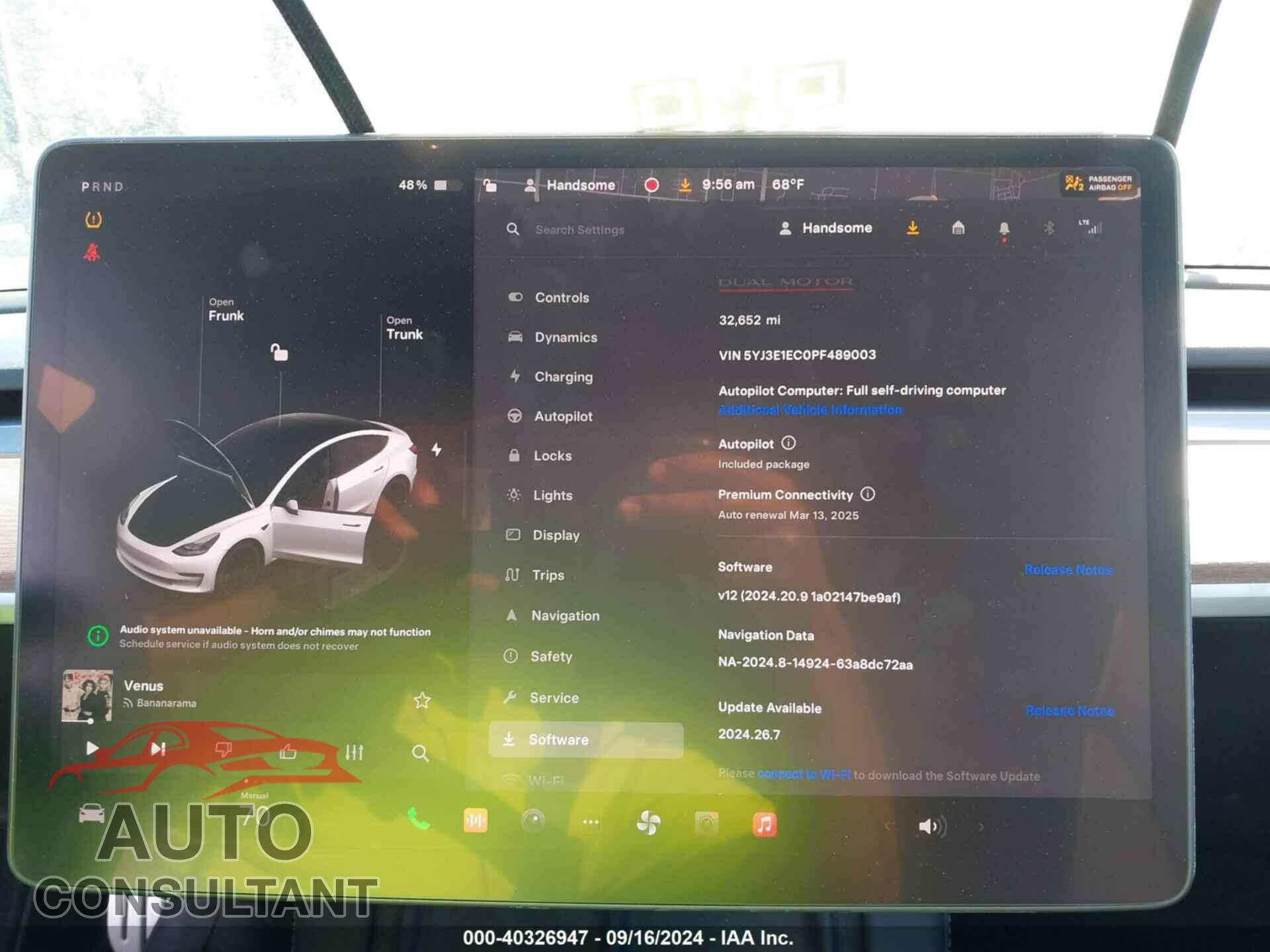 TESLA MODEL 3 2023 - 5YJ3E1EC0PF489003