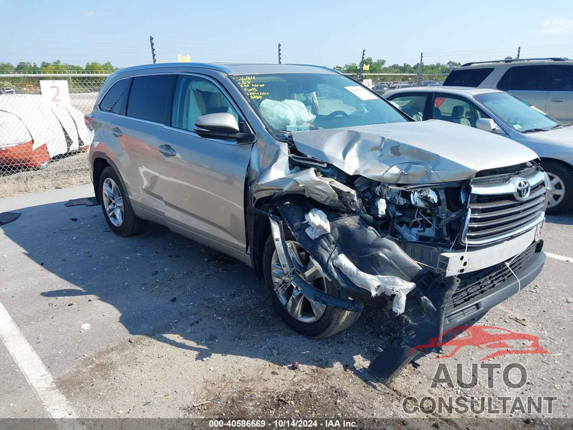 TOYOTA HIGHLANDER 2014 - 5TDYKRFH1ES016713