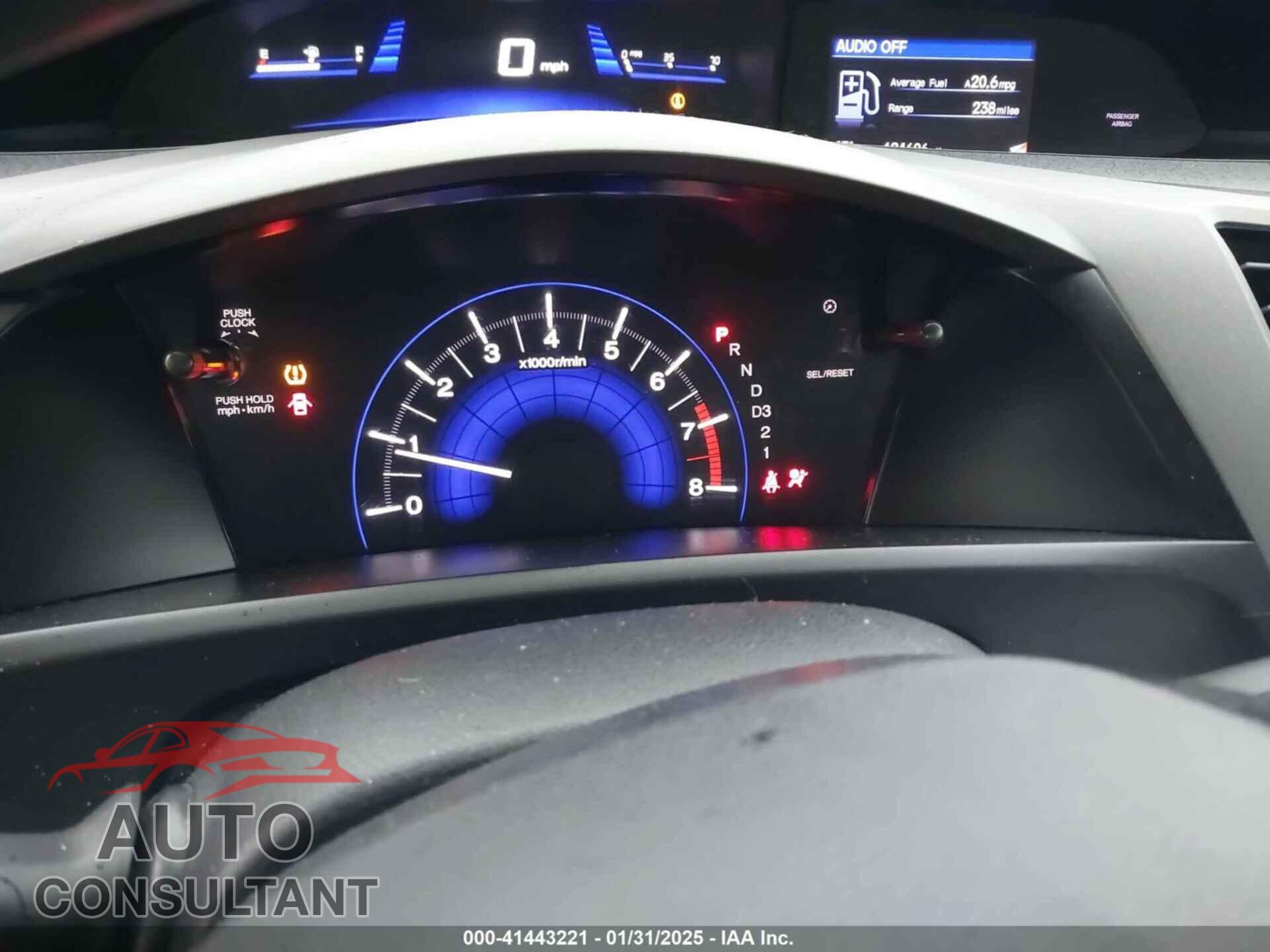 HONDA CIVIC 2012 - 19XFB2F80CE015283