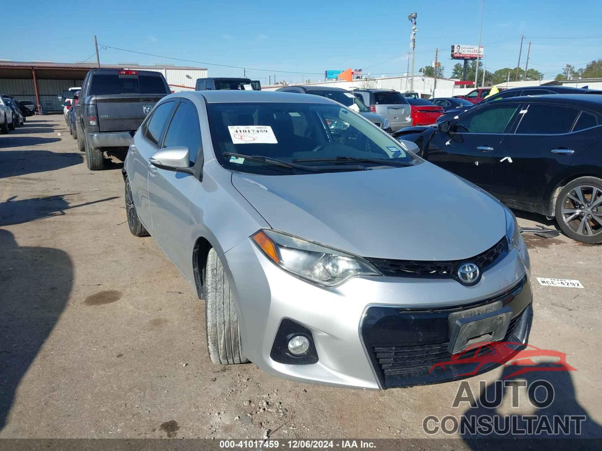 TOYOTA COROLLA 2015 - 5YFBURHE9FP216462