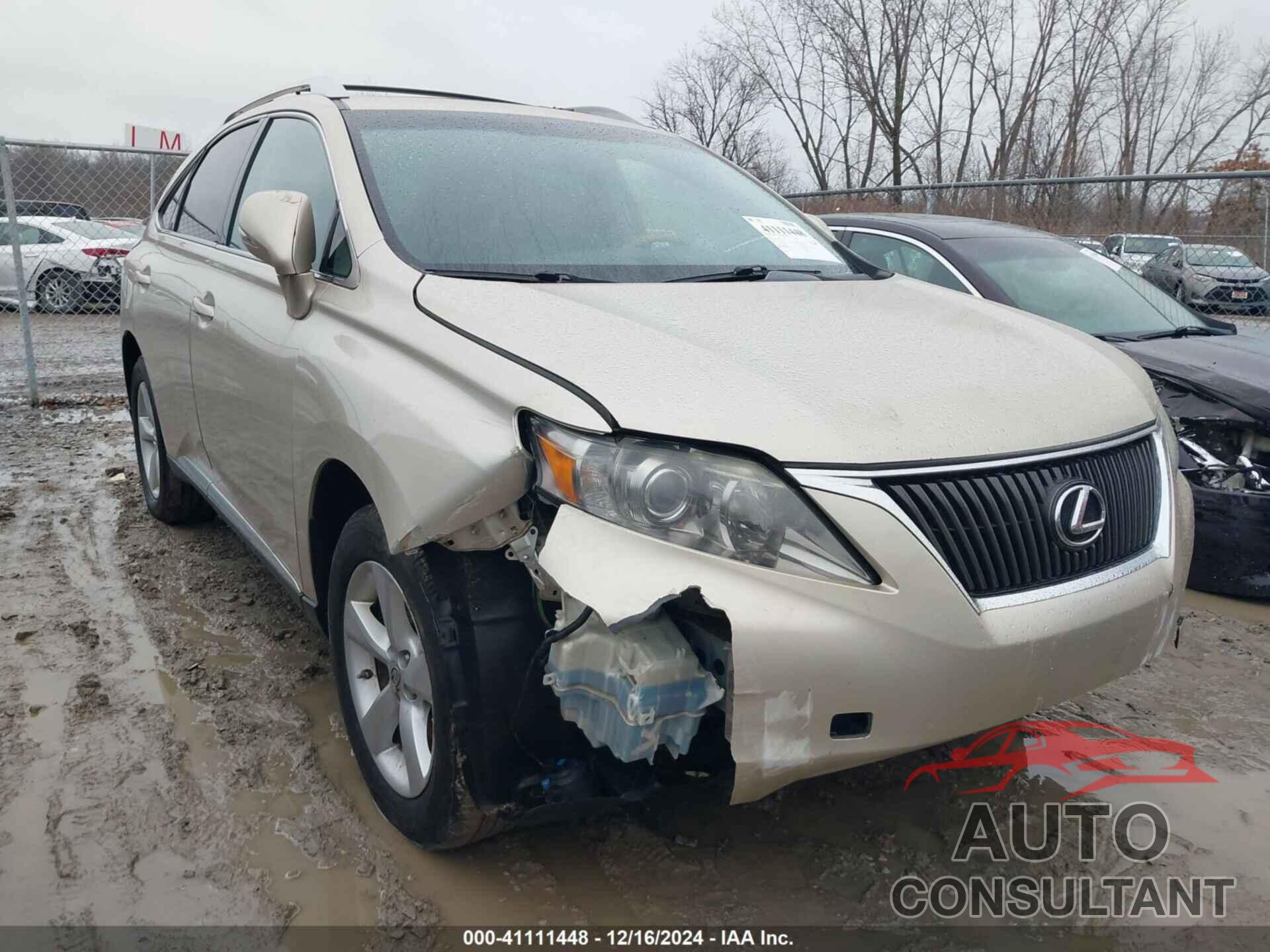 LEXUS RX 350 2012 - 2T2BK1BA7CC133083