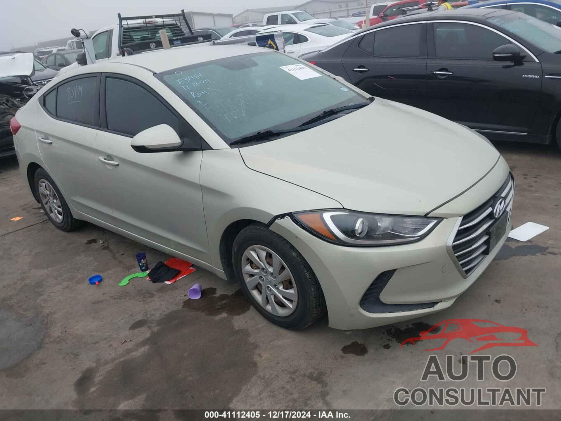 HYUNDAI ELANTRA 2017 - 5NPD74LF8HH083499