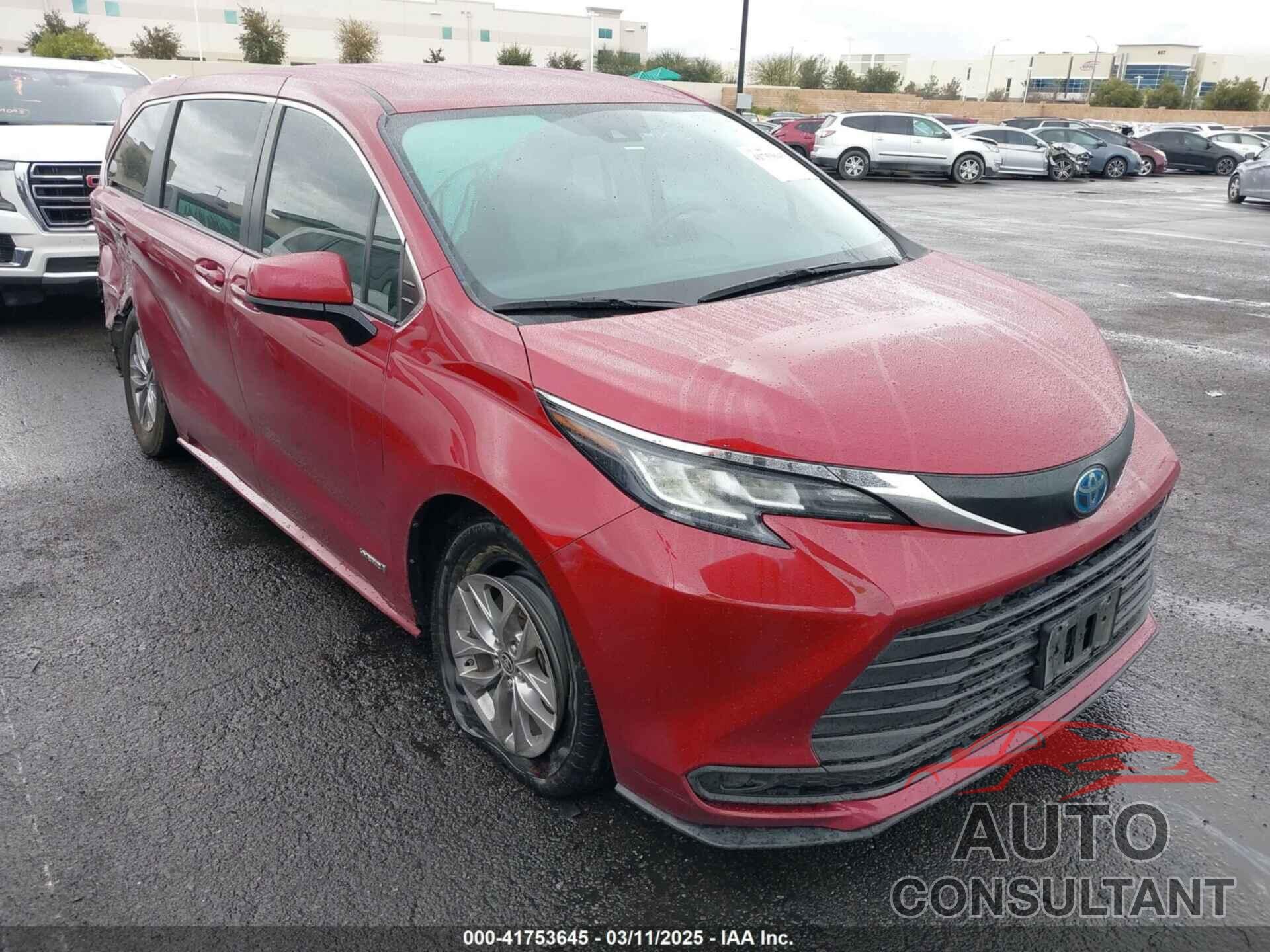 TOYOTA SIENNA 2021 - 5TDKSKFC7MS007904