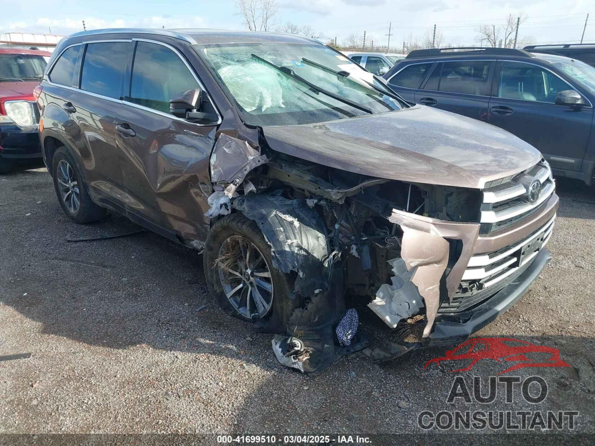 TOYOTA HIGHLANDER 2019 - 5TDKZRFHXKS334293