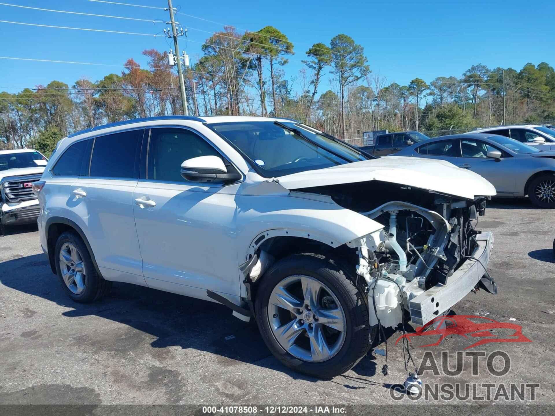 TOYOTA HIGHLANDER 2015 - 5TDYKRFH3FS097330