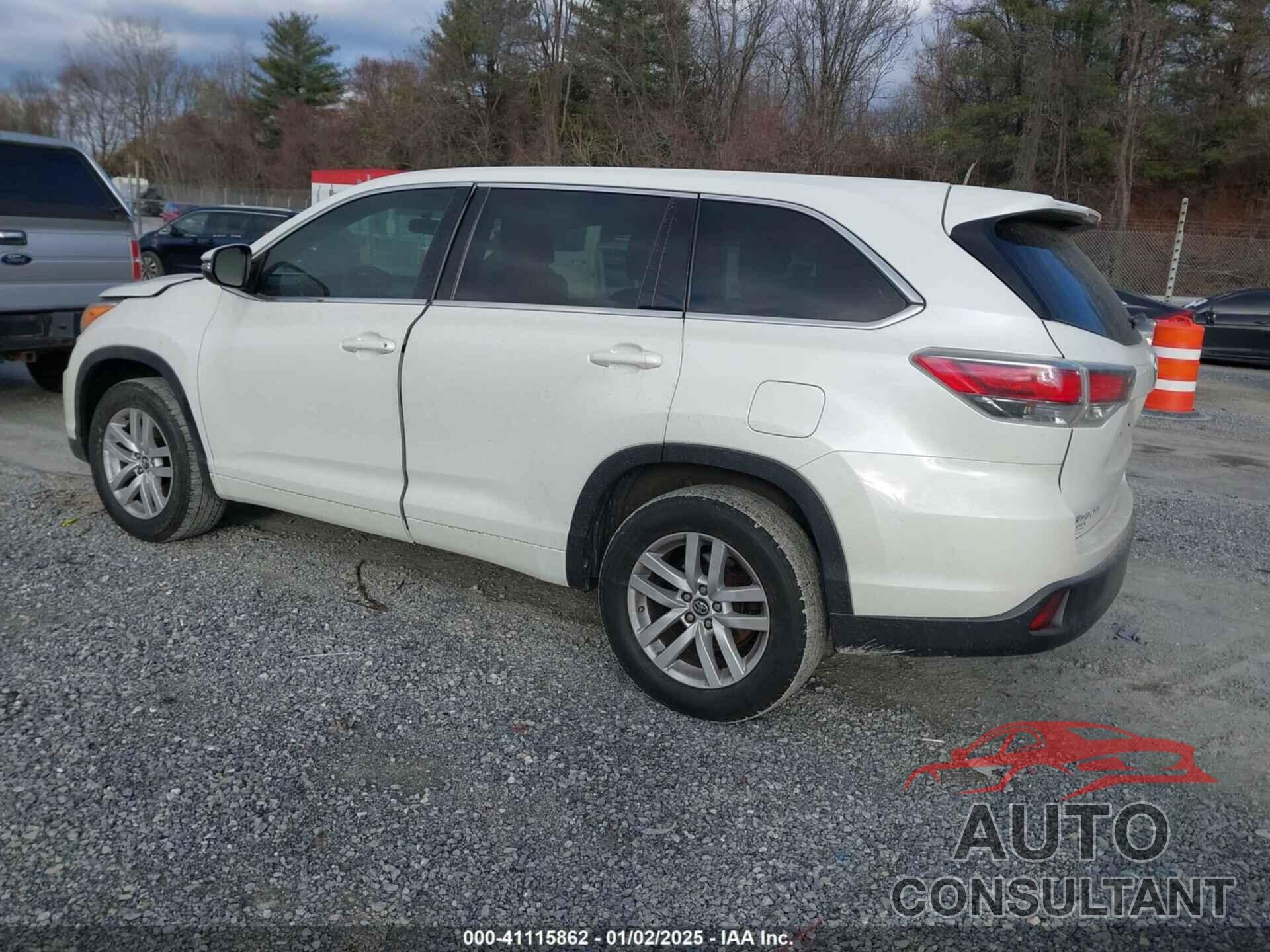TOYOTA HIGHLANDER 2016 - 5TDZKRFH0GS154945