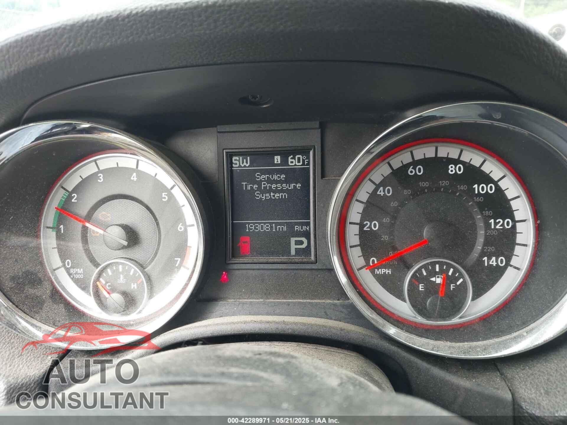 DODGE DURANGO 2011 - 1D4RE4GG3BC638959