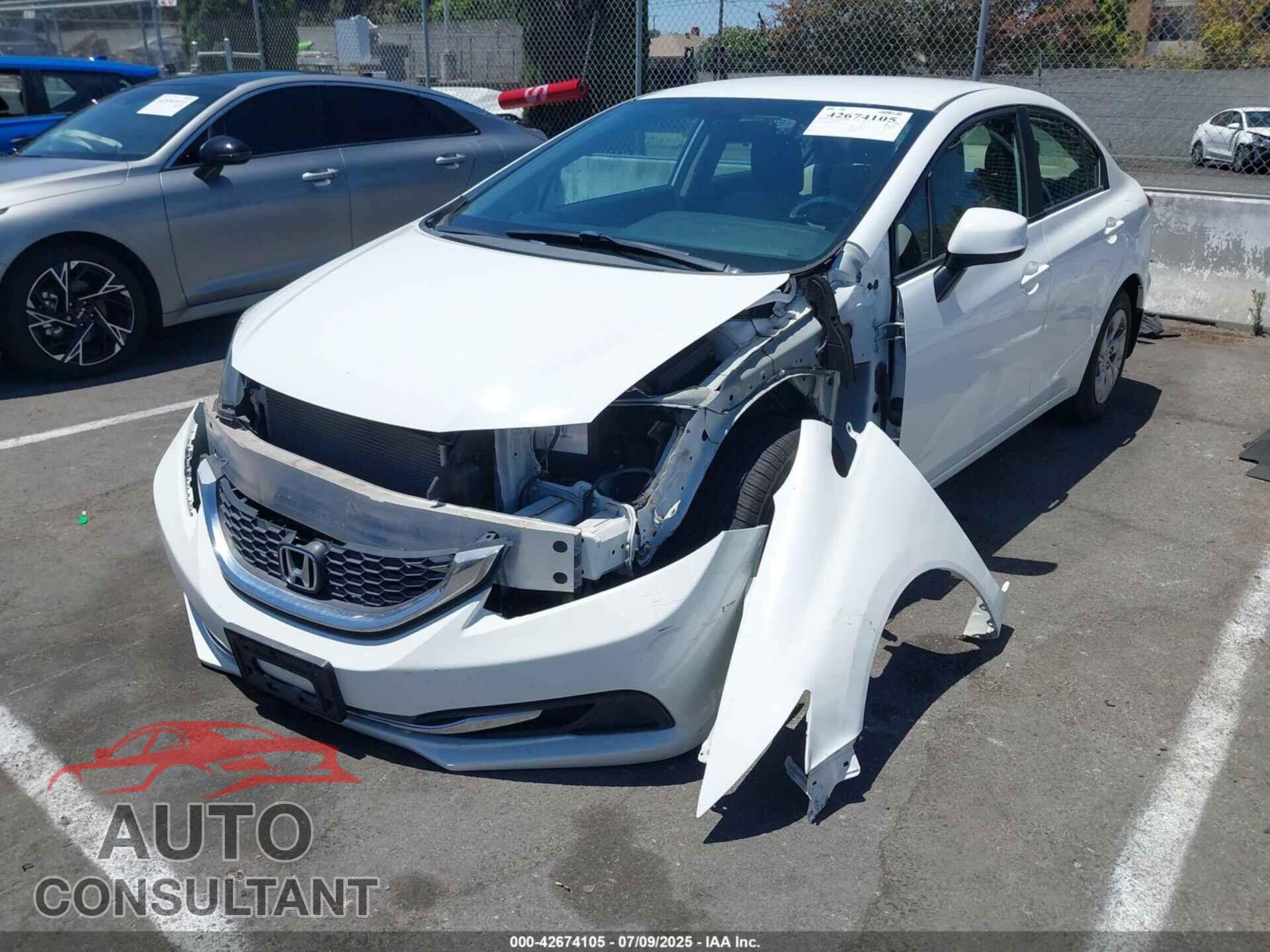 HONDA CIVIC 2013 - 19XFB2F52DE208266