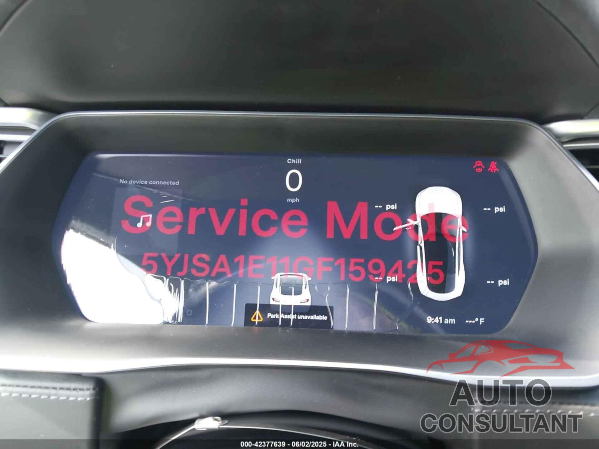TESLA MODEL S 2016 - 5YJSA1E11GF159425