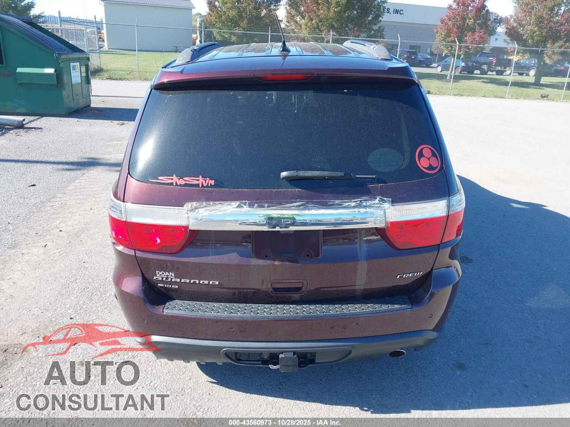 DODGE DURANGO 2012 - 1C4RDJDG2CC358647