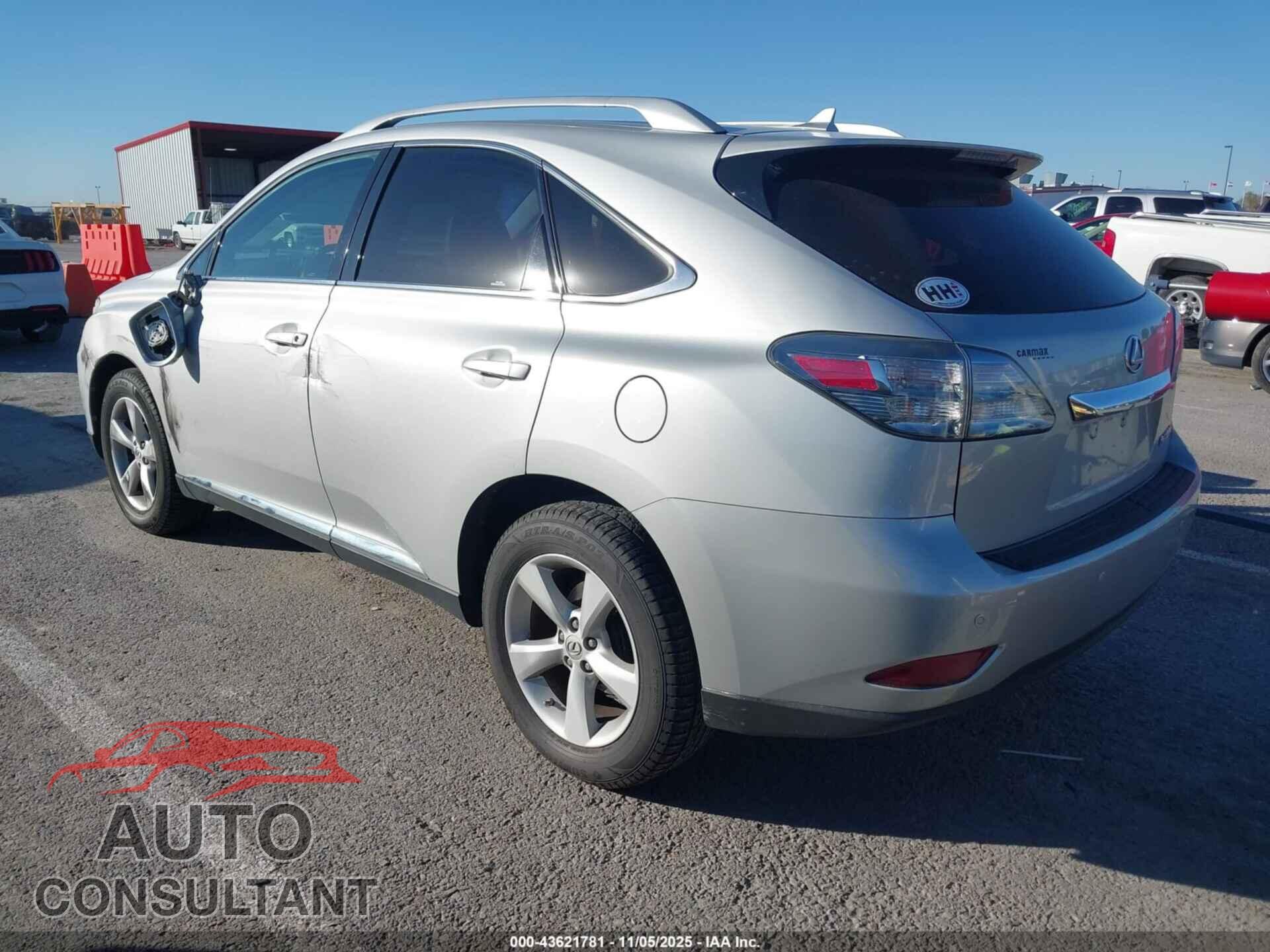 LEXUS RX 350 2012 - 2T2BK1BA6CC142762