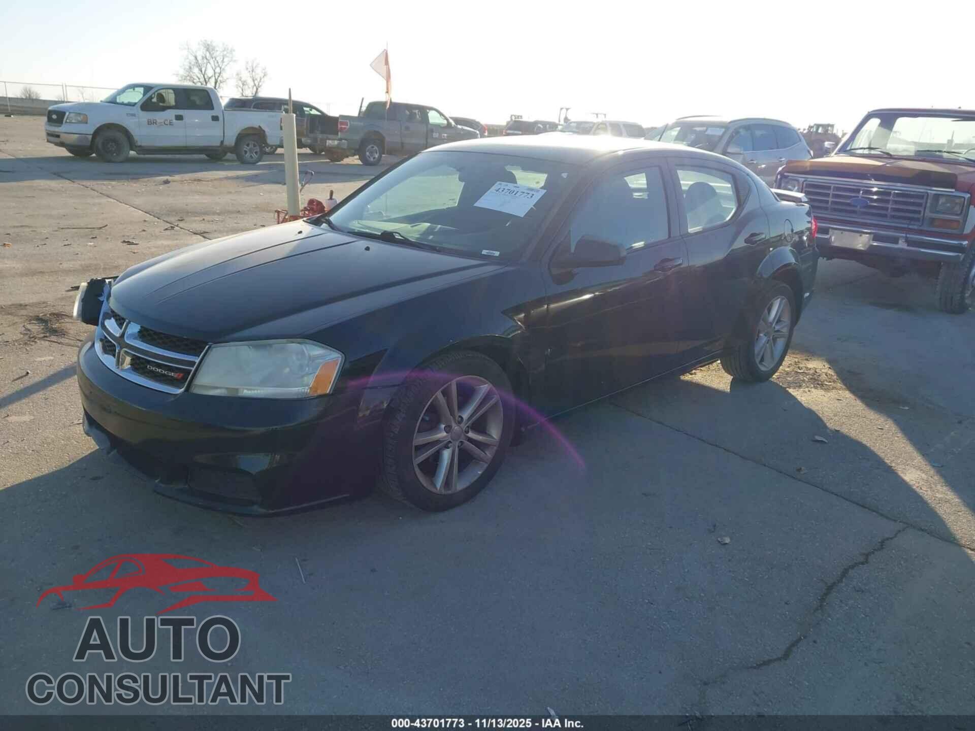 DODGE AVENGER 2013 - 1C3CDZAG8DN587630