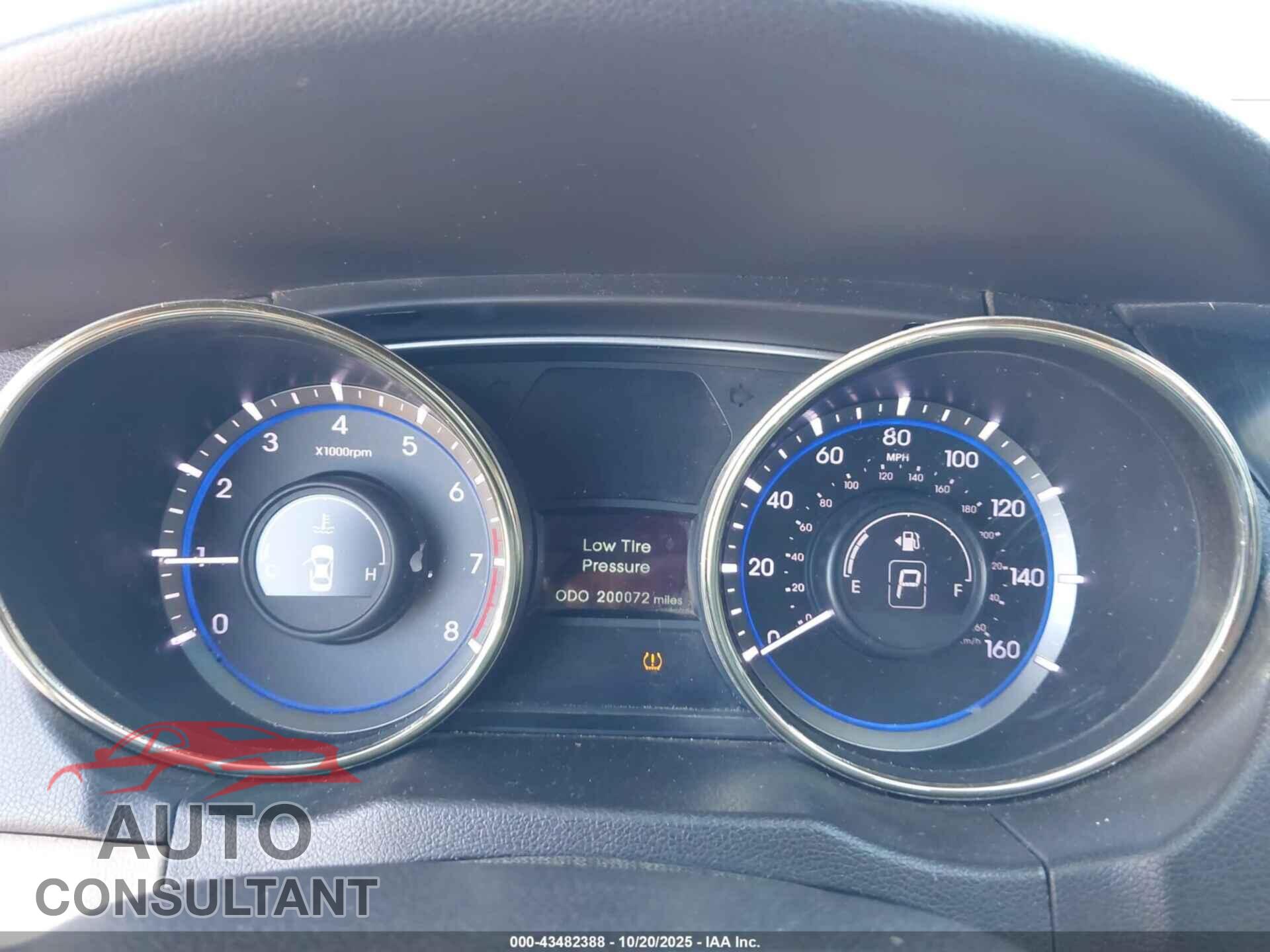 HYUNDAI SONATA 2012 - 5NPEC4AC8CH466117