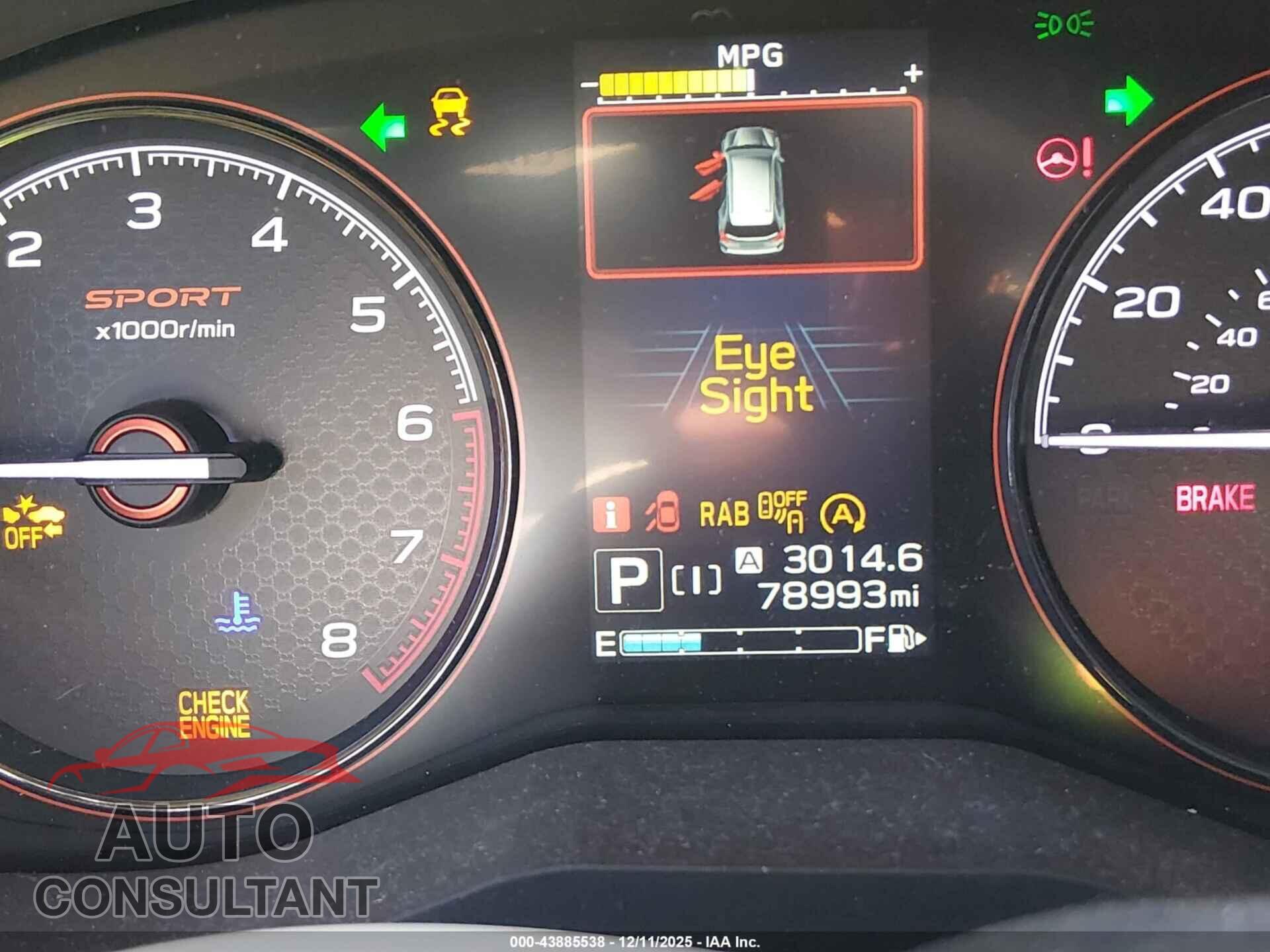 SUBARU FORESTER 2019 - JF2SKAPC2KH588823