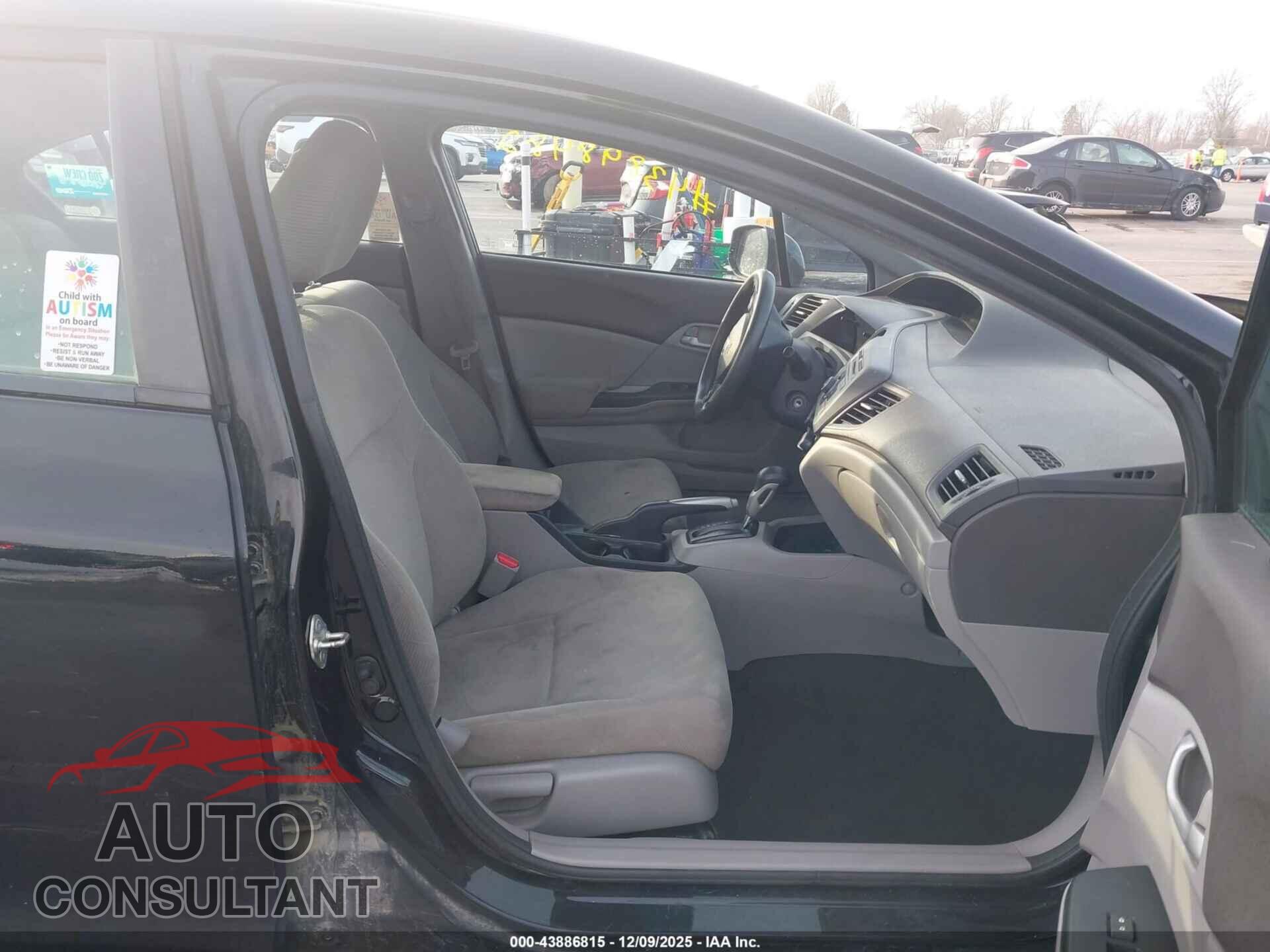 HONDA CIVIC 2012 - 19XFB2F53CE081770