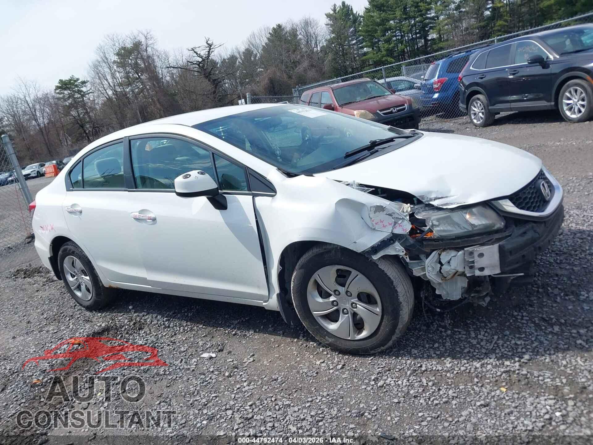 HONDA CIVIC 2013 - 19XFB2F55DE092464