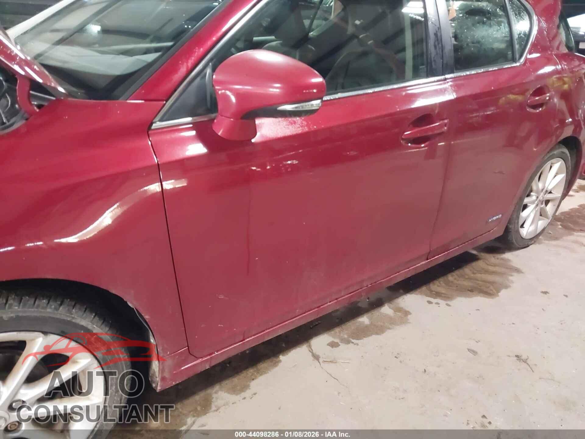 LEXUS CT 200H 2012 - JTHKD5BH6C2108787