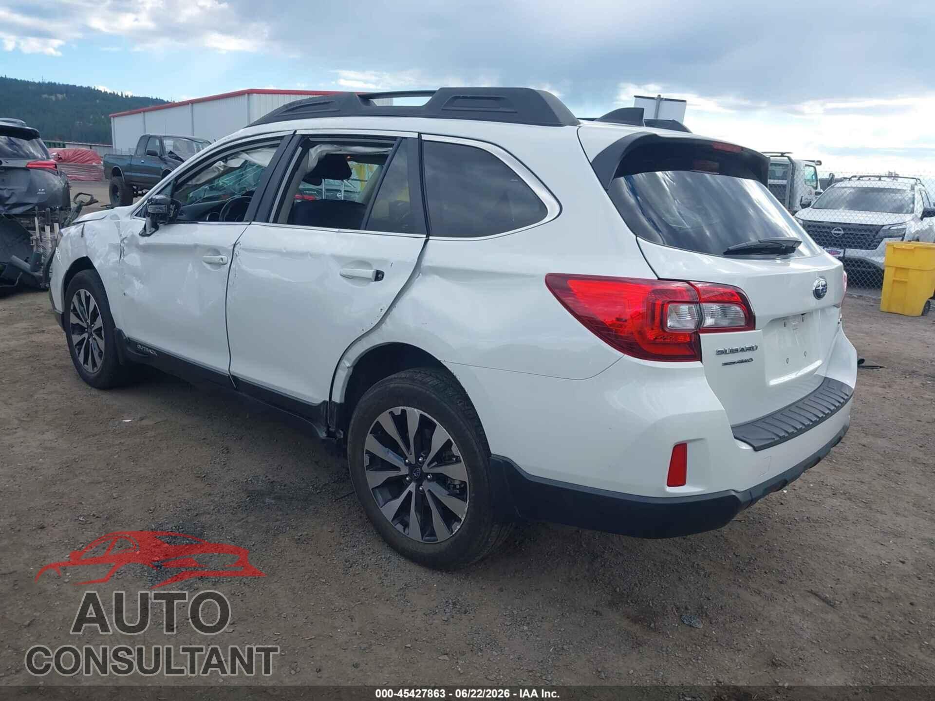 SUBARU OUTBACK 2016 - 4S4BSANC4G3280392