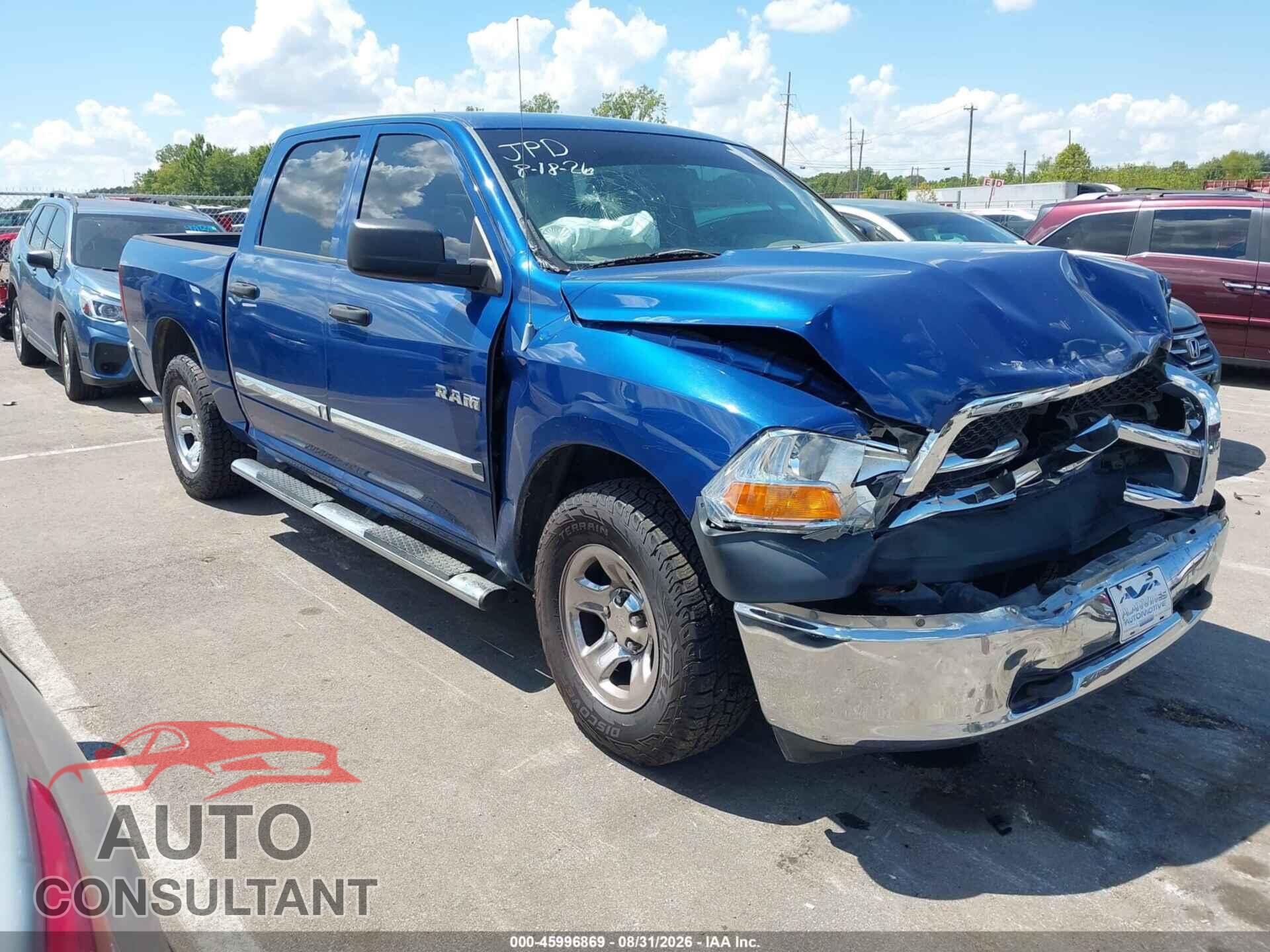 DODGE RAM 1500 2010 - 1D7RB1CP7AS245647