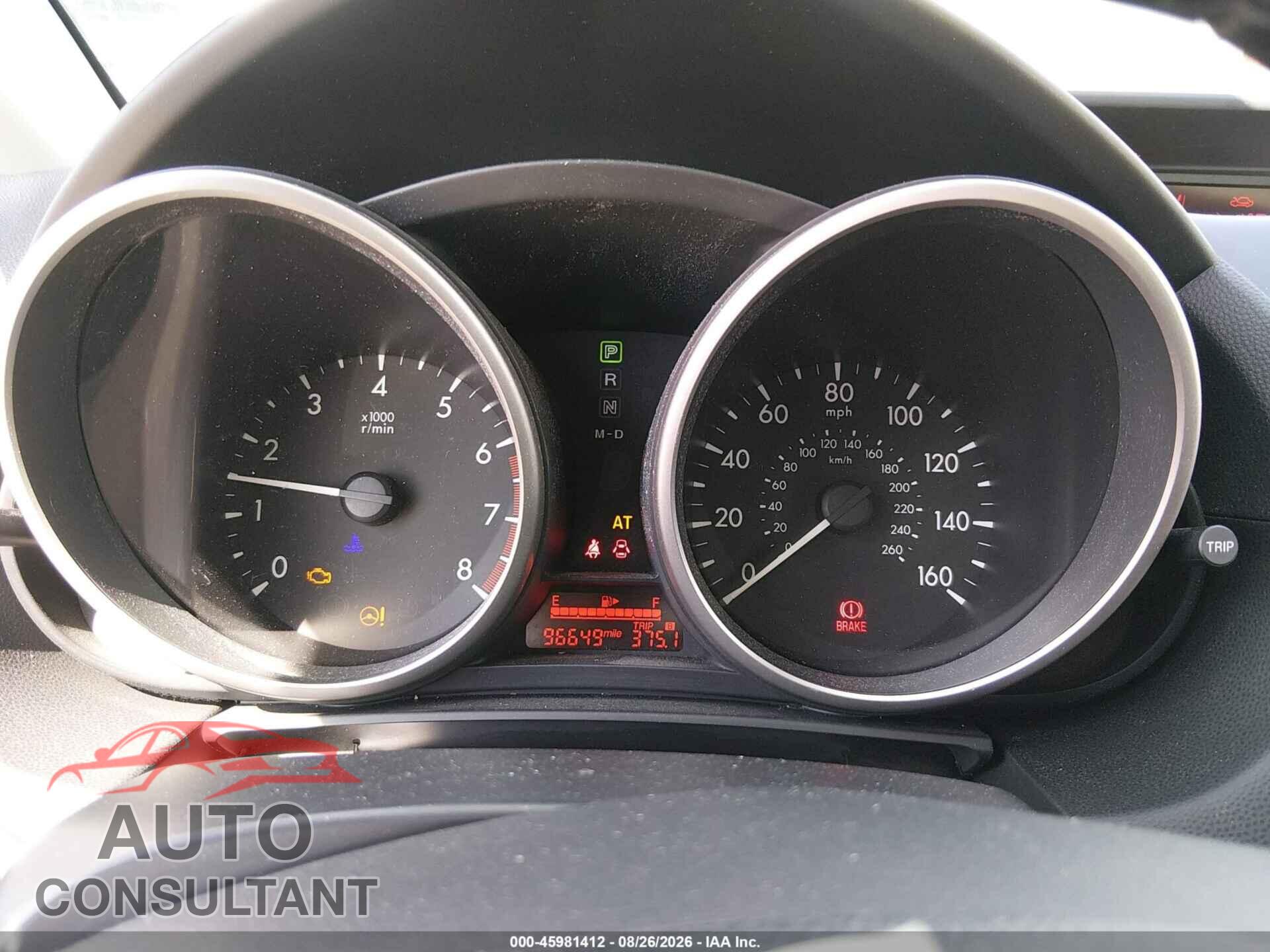 MAZDA MAZDA5 2013 - JM1CW2CL2D0160142