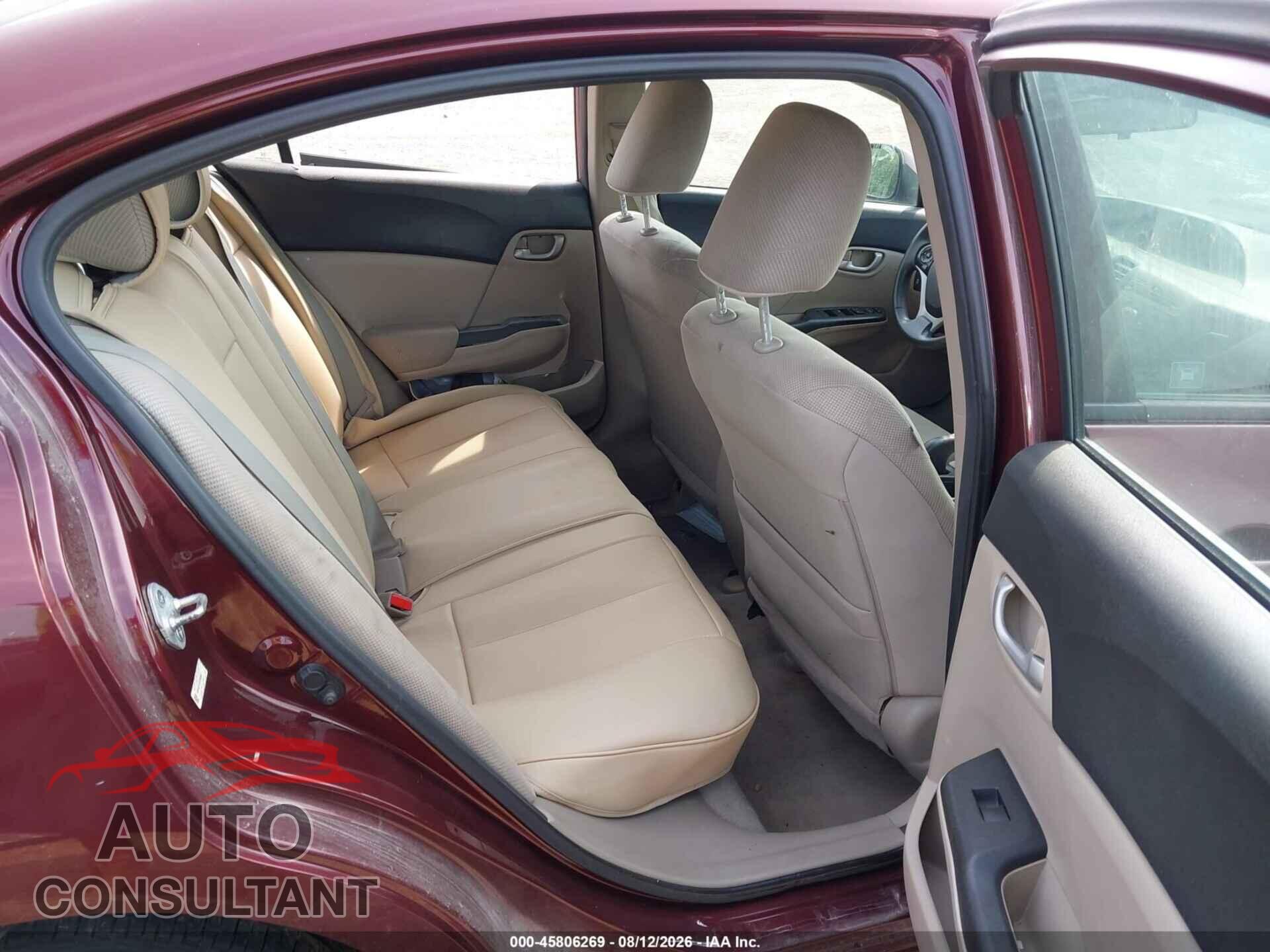 HONDA CIVIC 2012 - 19XFB2F53CE055847