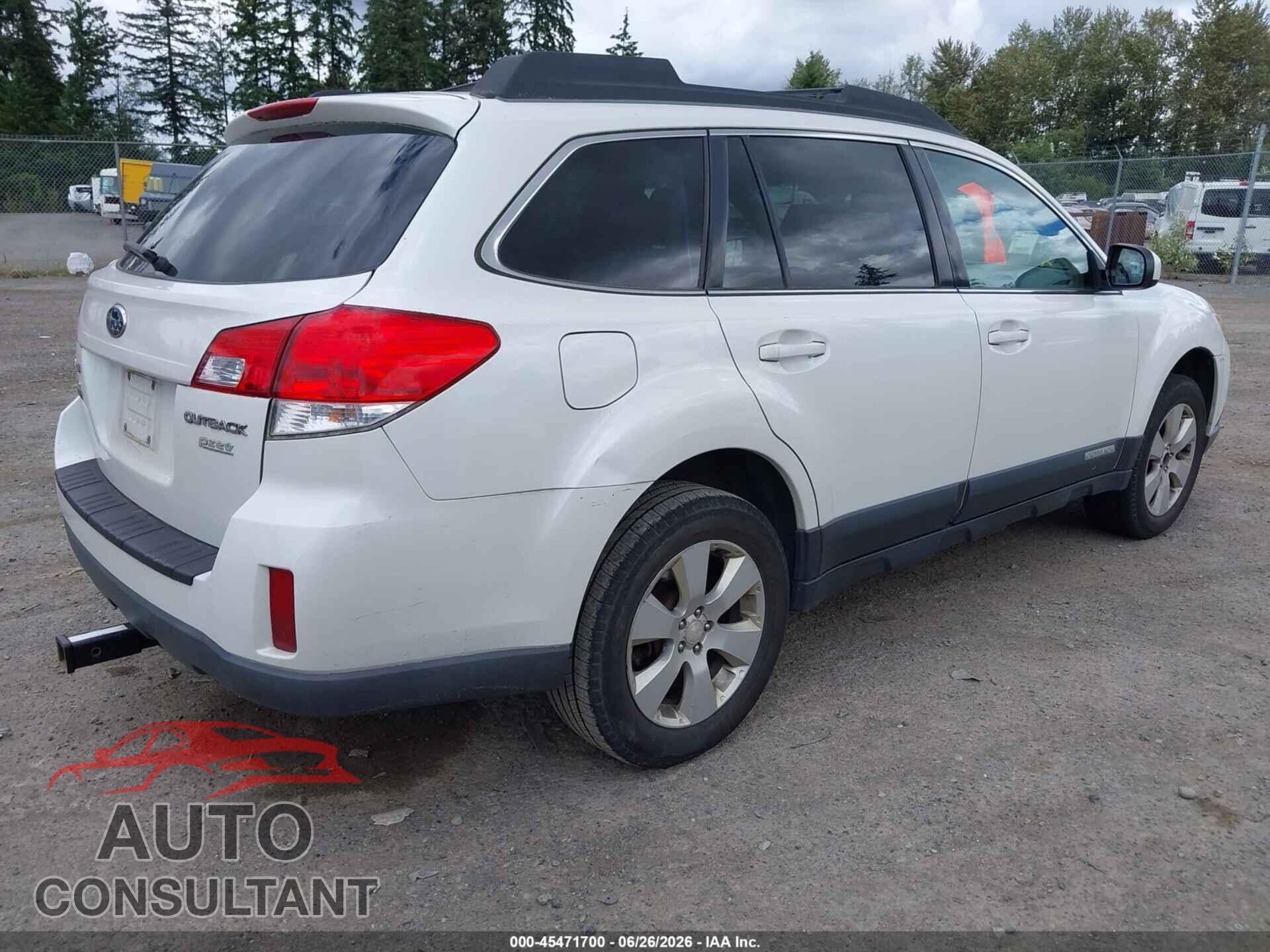 SUBARU OUTBACK 2012 - 4S4BRBCC2C3246045