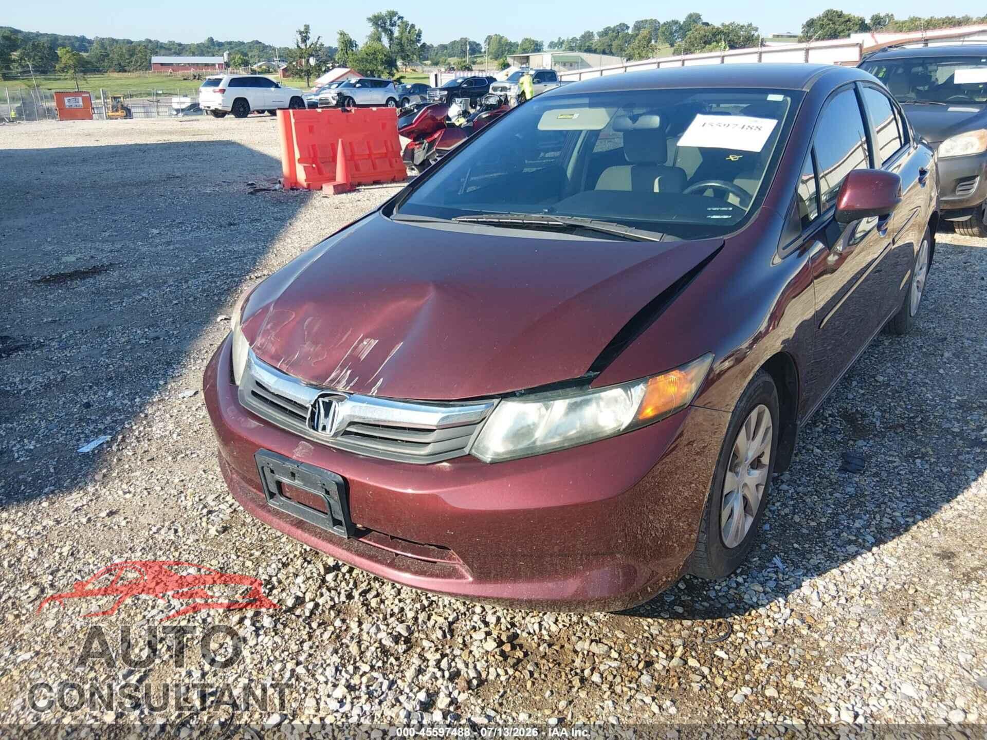 HONDA CIVIC 2012 - 19XFB2F56CE082881