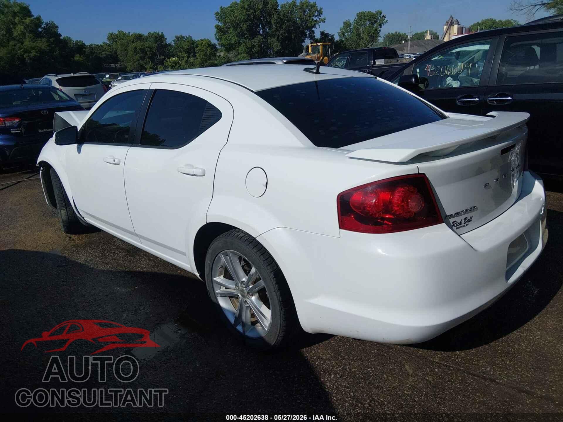 DODGE AVENGER 2012 - 1C3CDZCB7CN183279