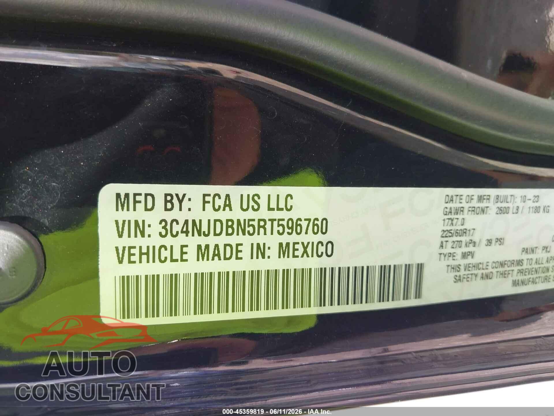 JEEP COMPASS 2024 - 3C4NJDBN5RT596760