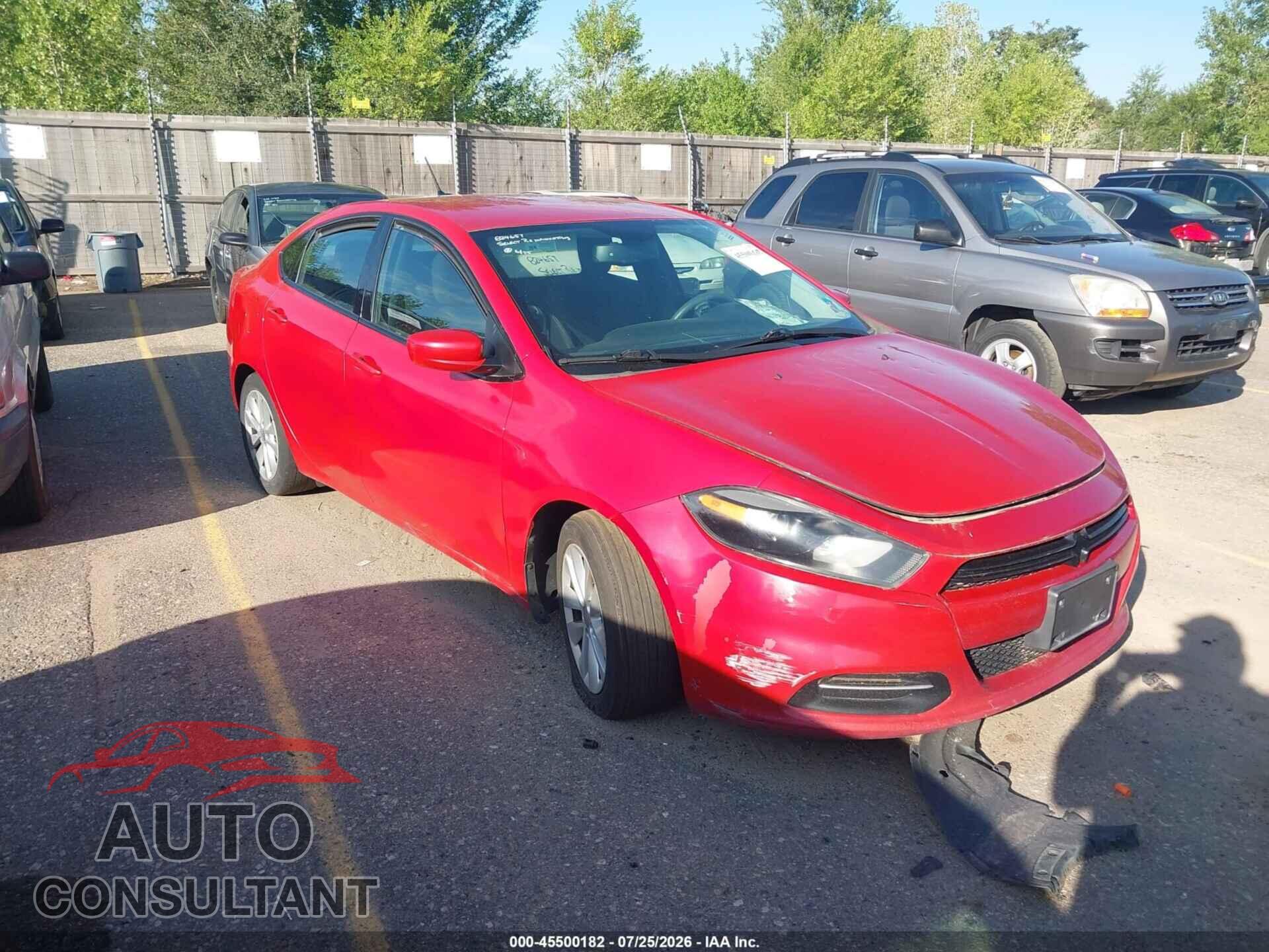 DODGE DART 2014 - 1C3CDFBB8ED824657