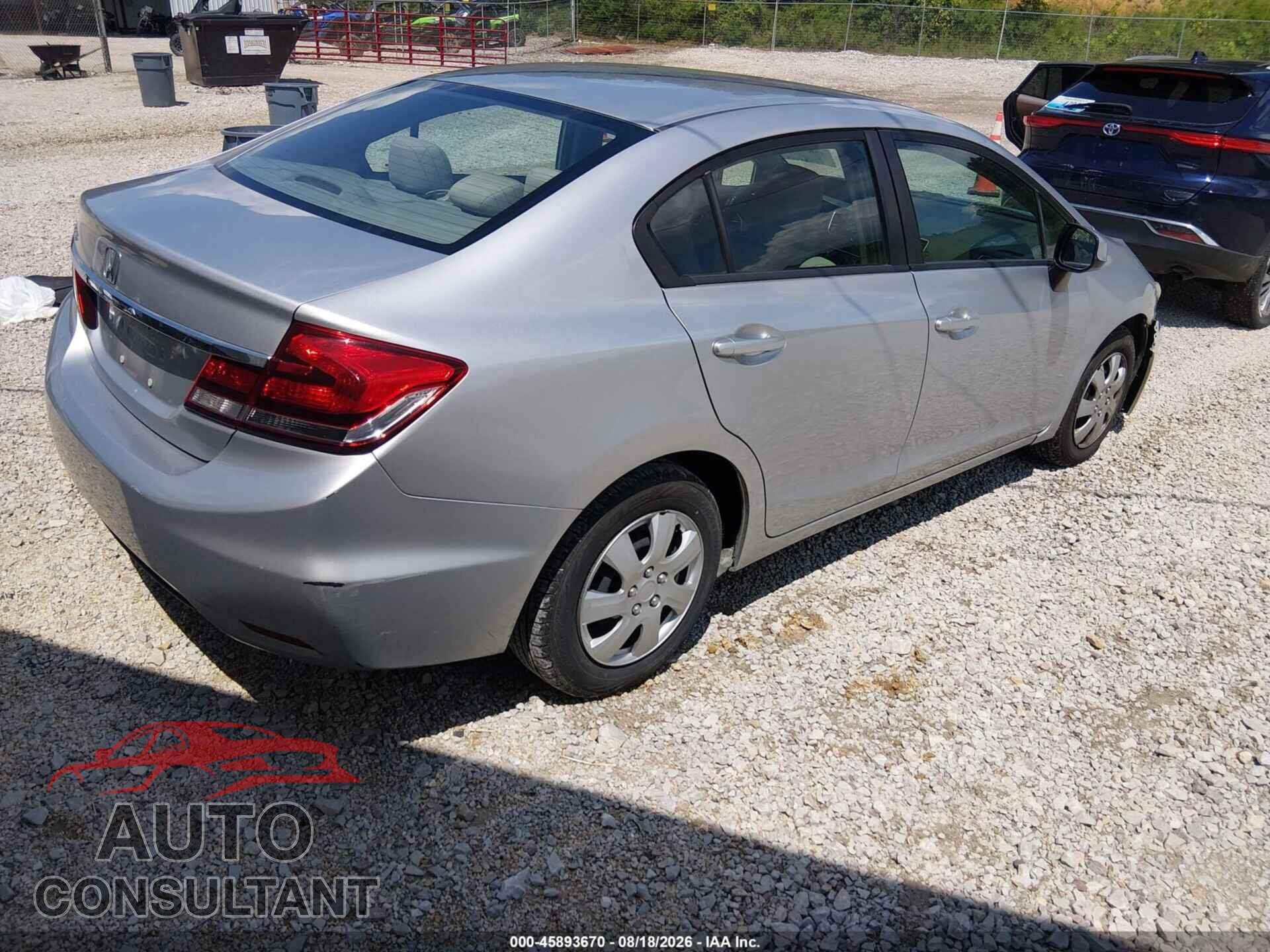 HONDA CIVIC 2013 - 19XFB2F59DE100131